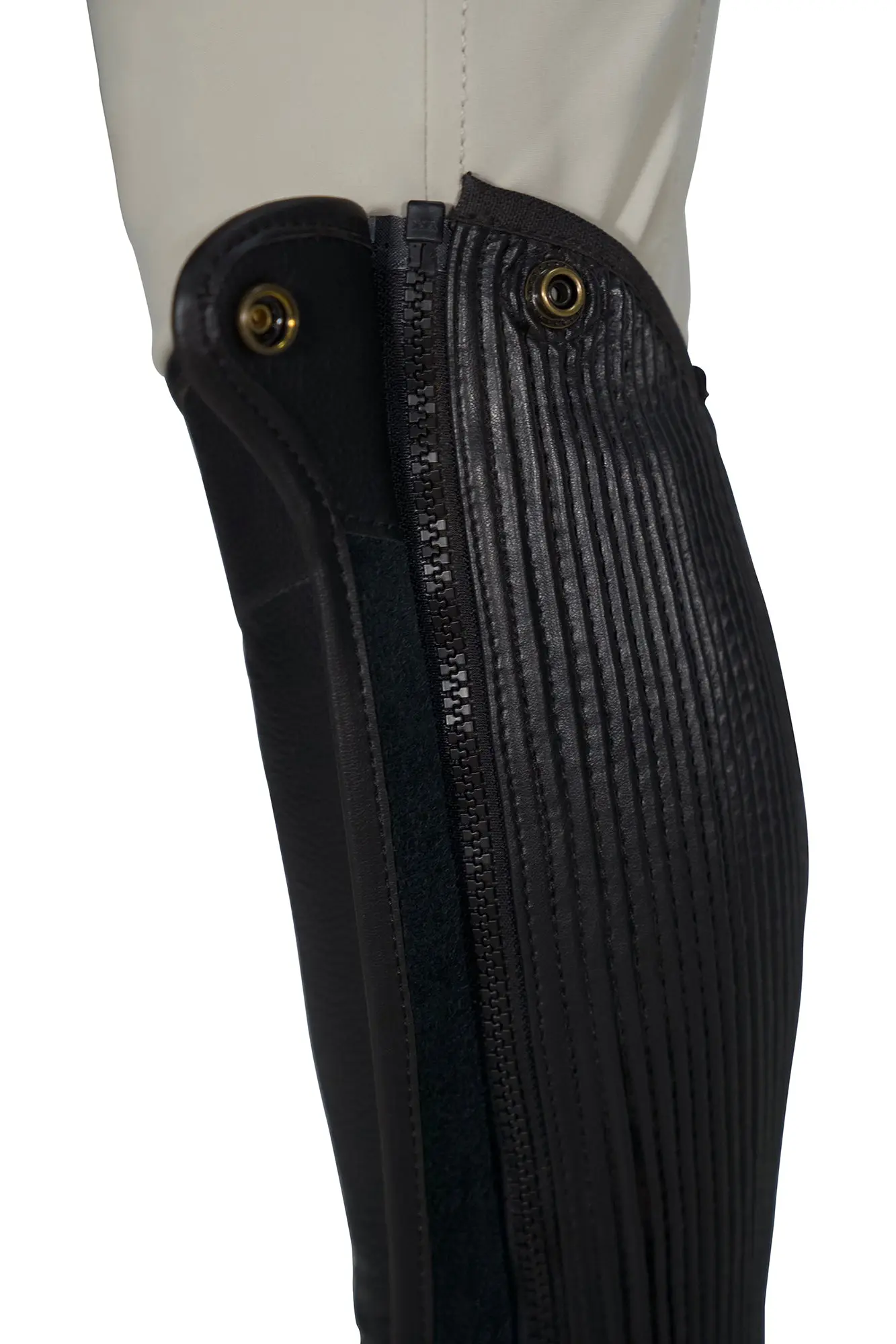 Grand Prix Elite Leather Kids Half Chaps, Black - Image 5