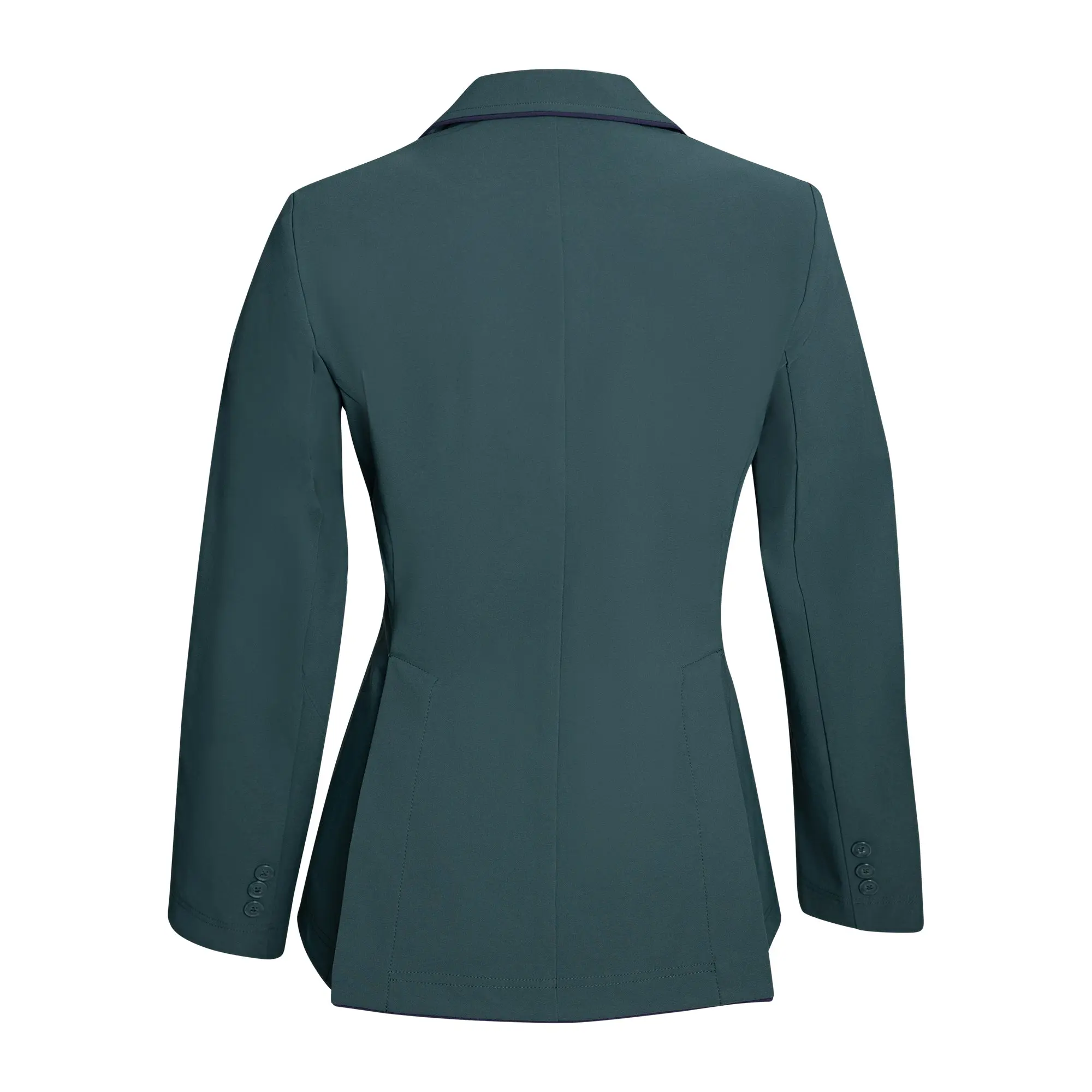 Grand Prix Ladies EQJ Classic 3 Button Show Jacket, New Green with Navy Piping - Image 4