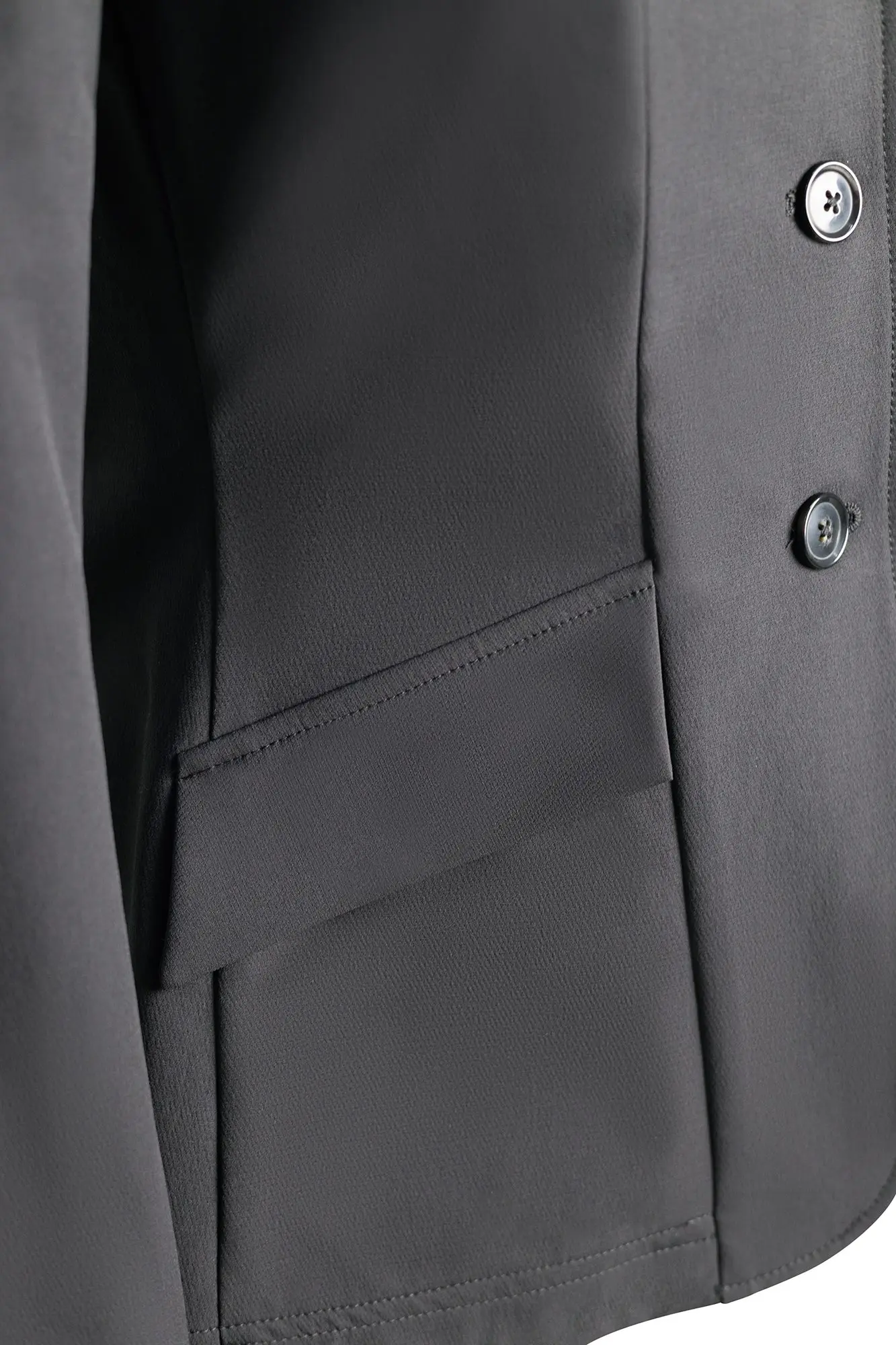Grand Prix Ladies EQJ 3 Button Show Coat, NY Tech Fabric, Black - Image 2