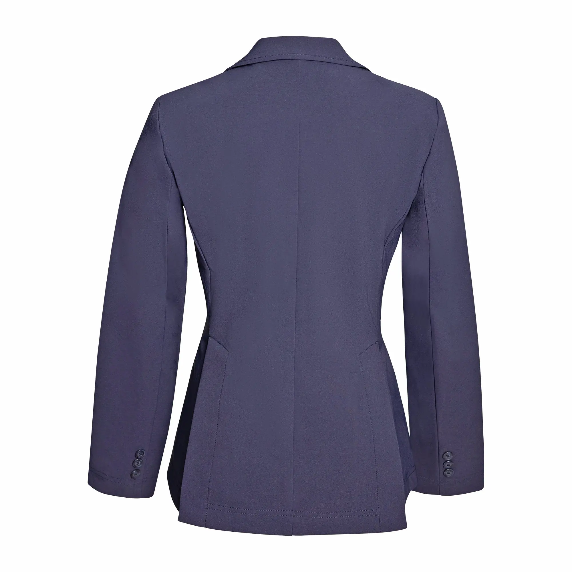 Grand Prix Ladies EQJ 3 Button Show Coat, NY Tech Fabric, Navy - Image 3