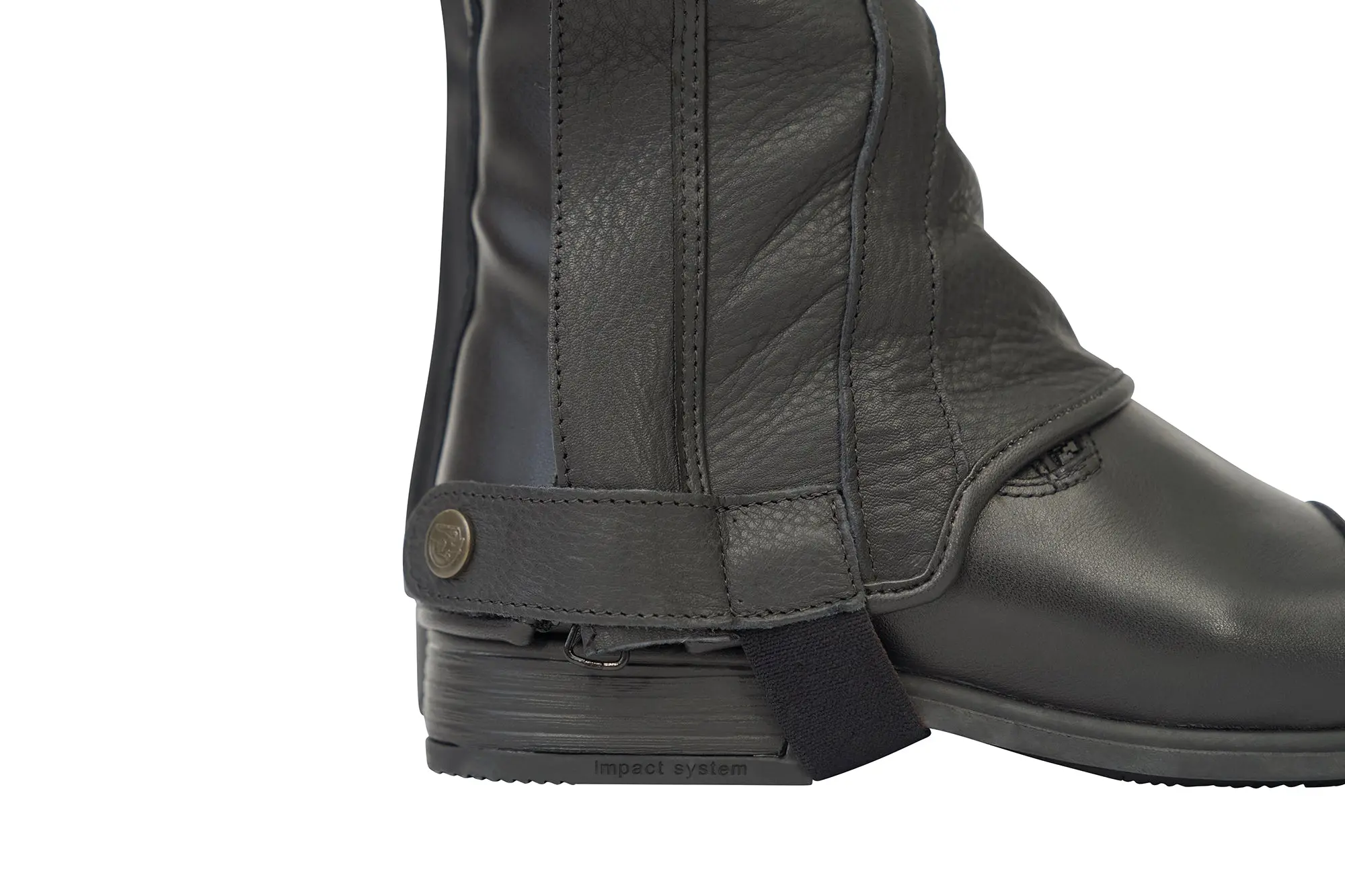 Grand Prix LC Italian Full Leather Half Chaps, Black - Image 7