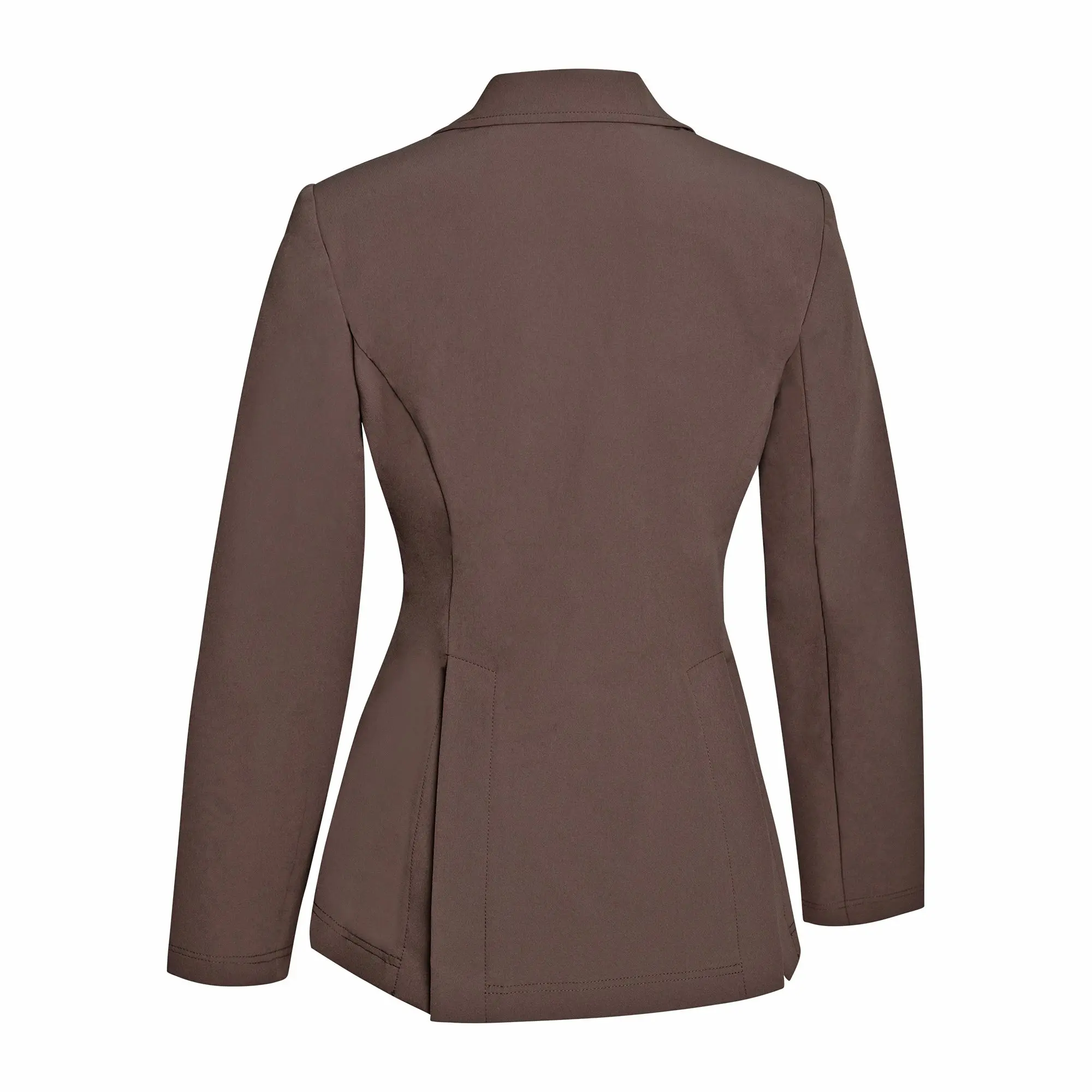 Grand Prix Quinn Show Jacket, 4 Button Front with Hidden Zipper Closure, Chocolate - Image 5