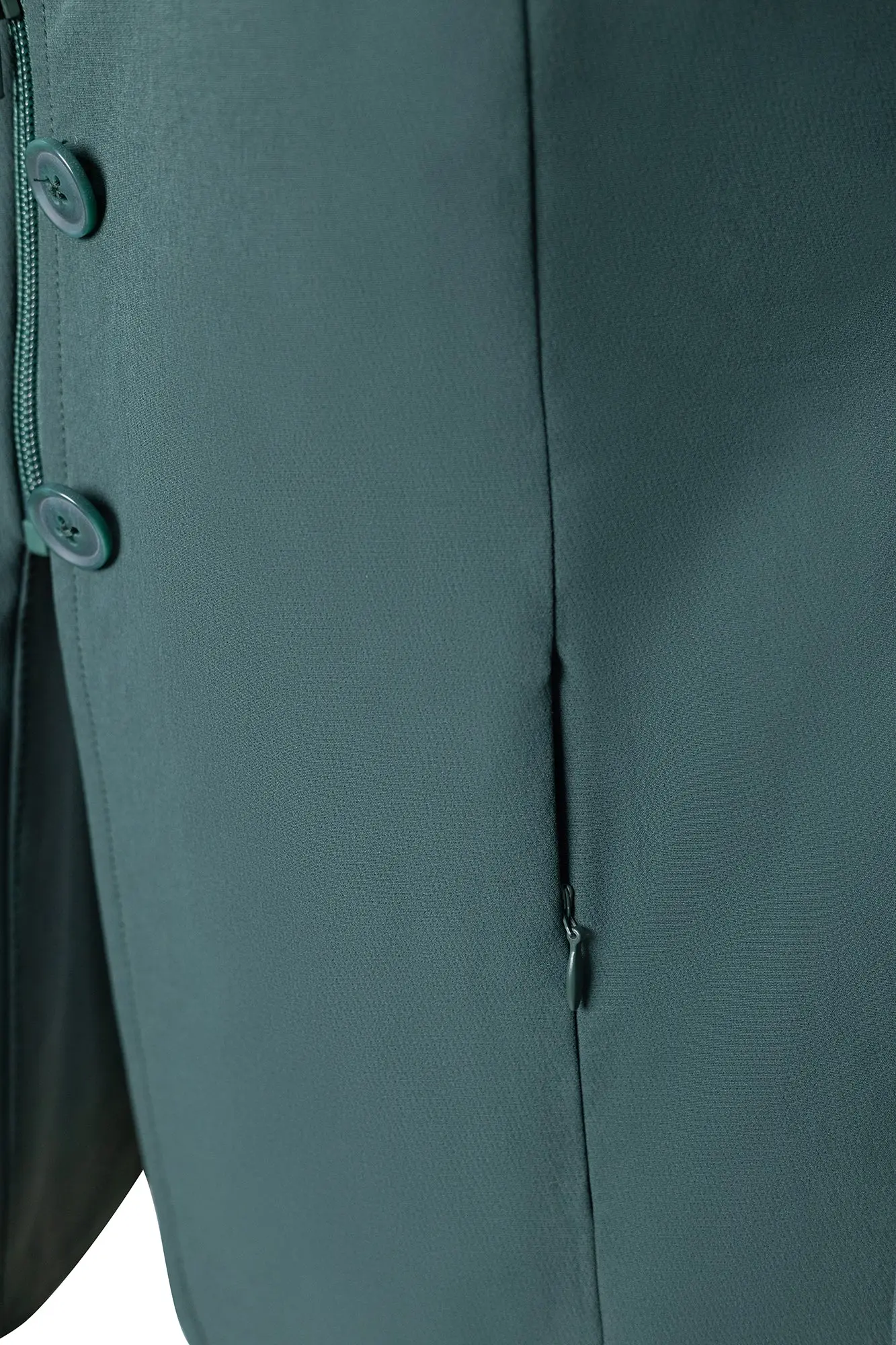 Grand Prix Quinn Show Jacket, 4 Button Front with Hidden Zipper Closure, New Green - Image 4