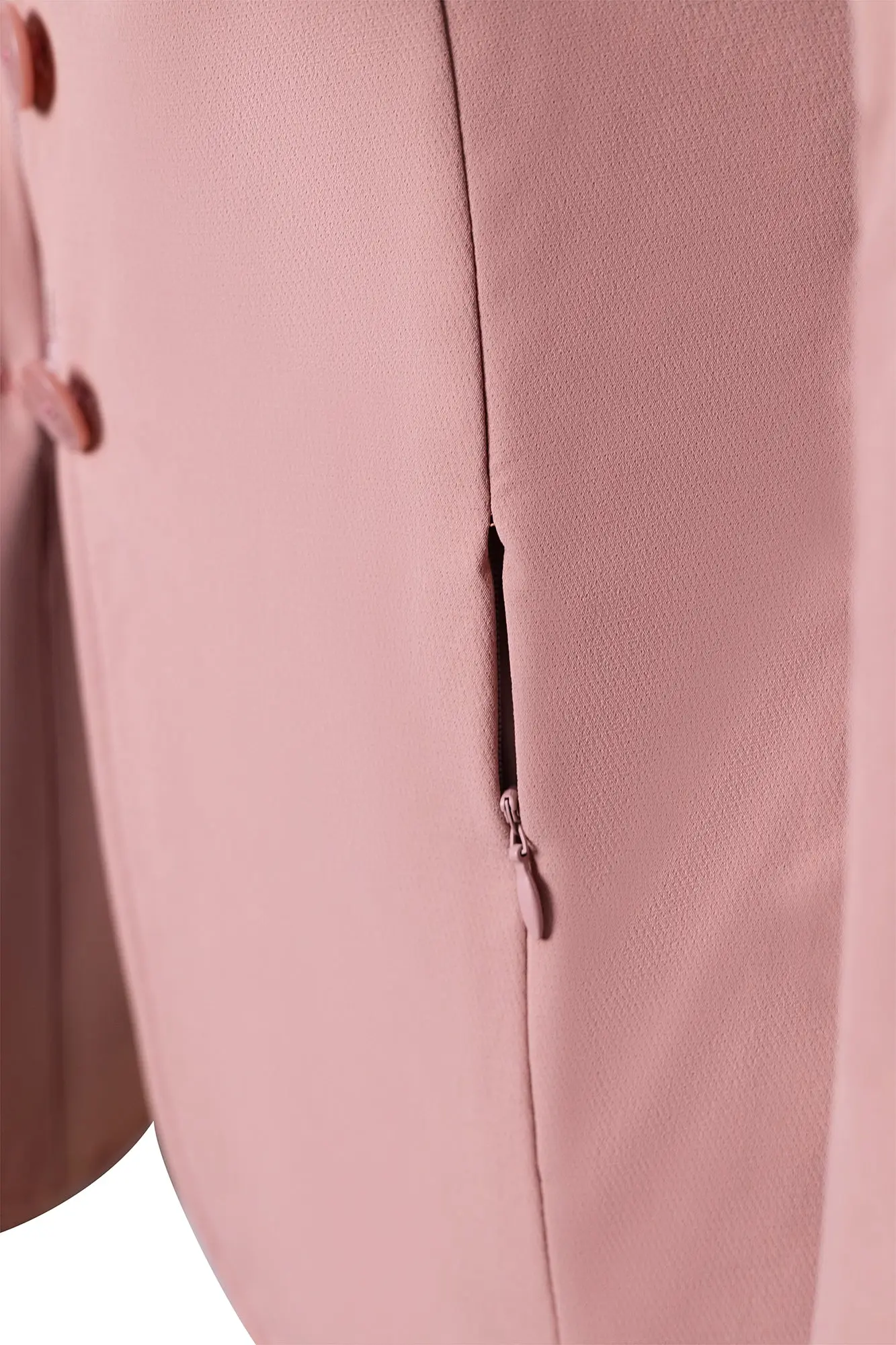 Grand Prix Quinn Show Jacket, 4 Button Front with Hidden Zipper Closure, Rose - Image 4