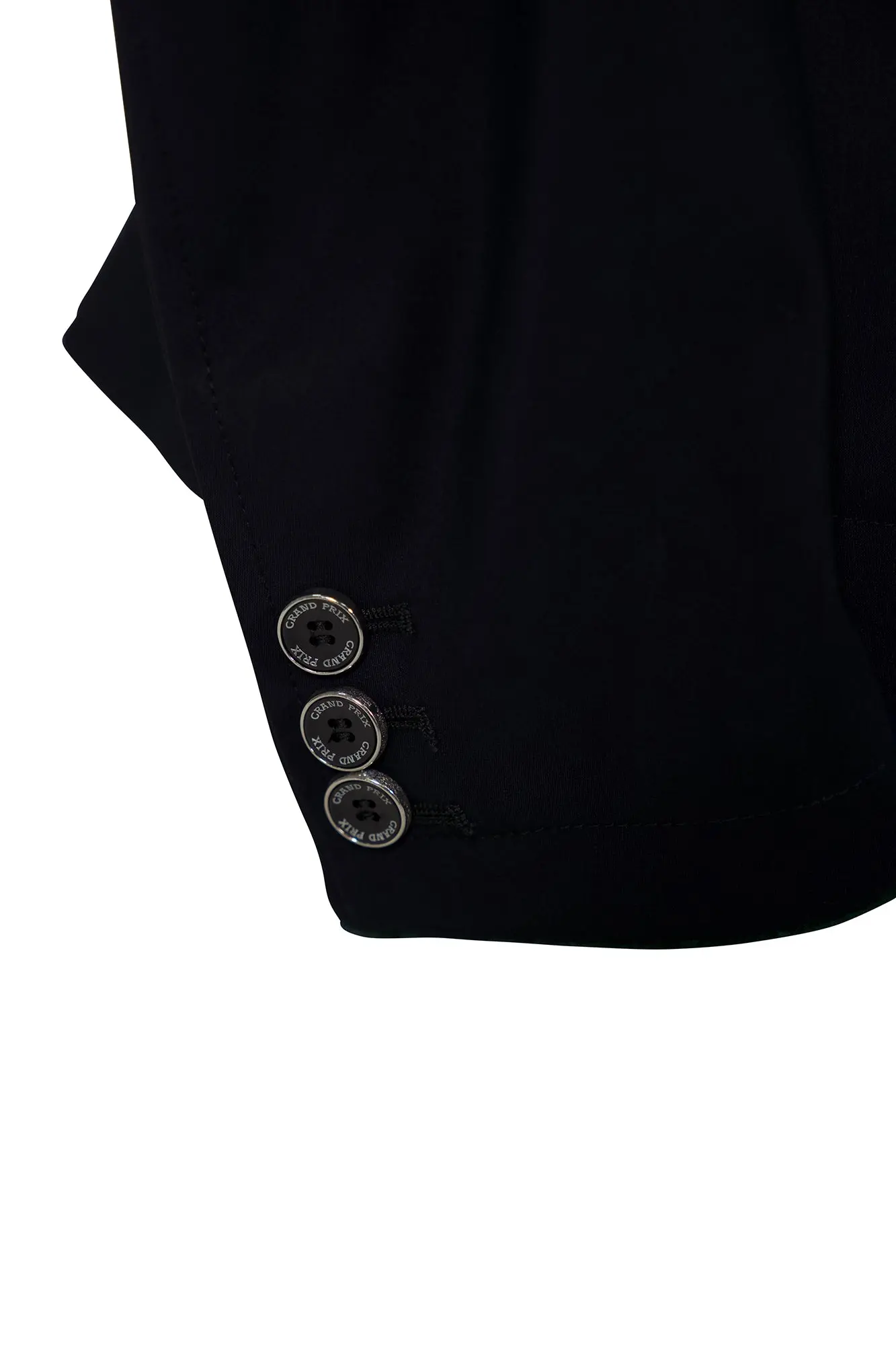 Grand Prix Saltare Premio 4 Button Riding Show Coat, Black with Dark Green - Image 6