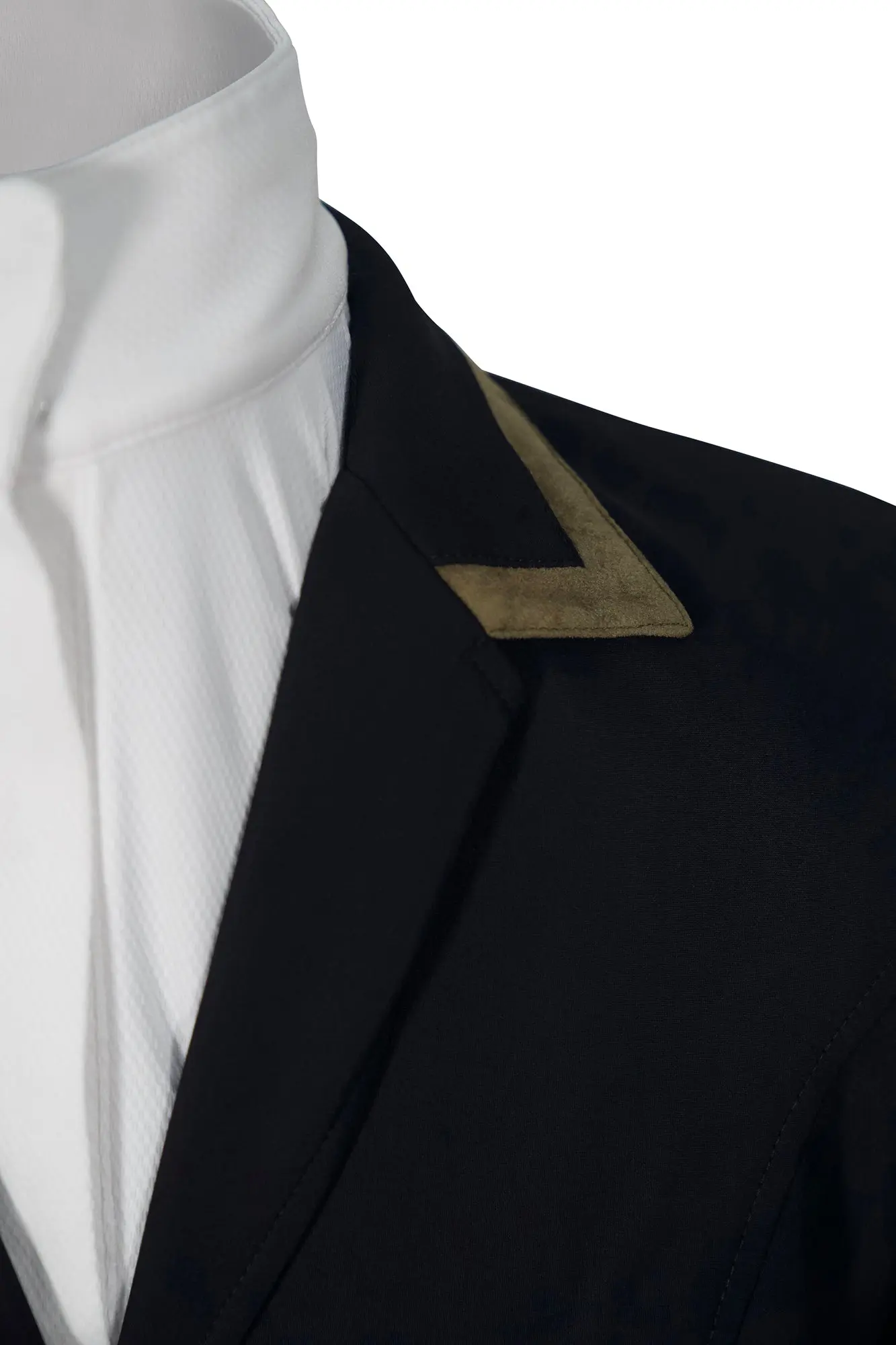 Grand Prix Saltare Premio 4 Button Riding Show Coat, Black with Moss Green - Image 3