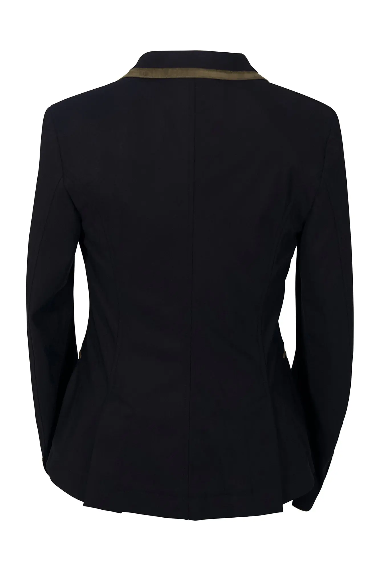 Grand Prix Saltare Premio 4 Button Riding Show Coat, Black with Moss Green - Image 9
