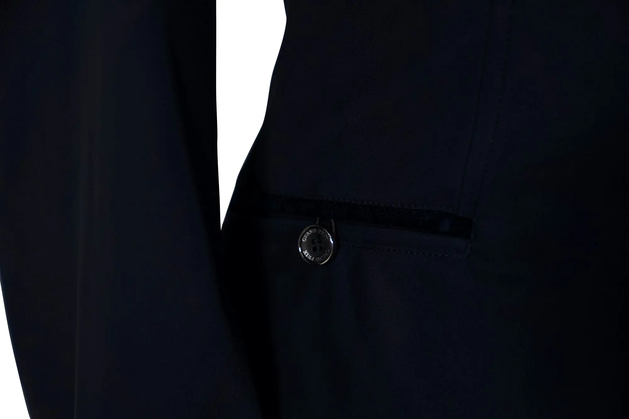 Grand Prix Saltare Premio 4 Button Riding Show Coat, Navy with Navy - Image 5