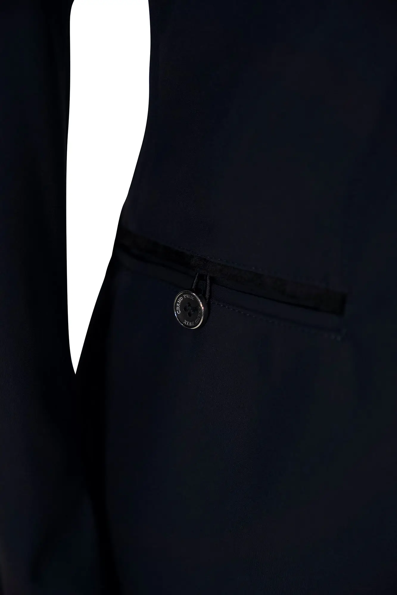 Grand Prix Saltare Premio 4 Button Riding Show Coat, Navy with Black - Image 5