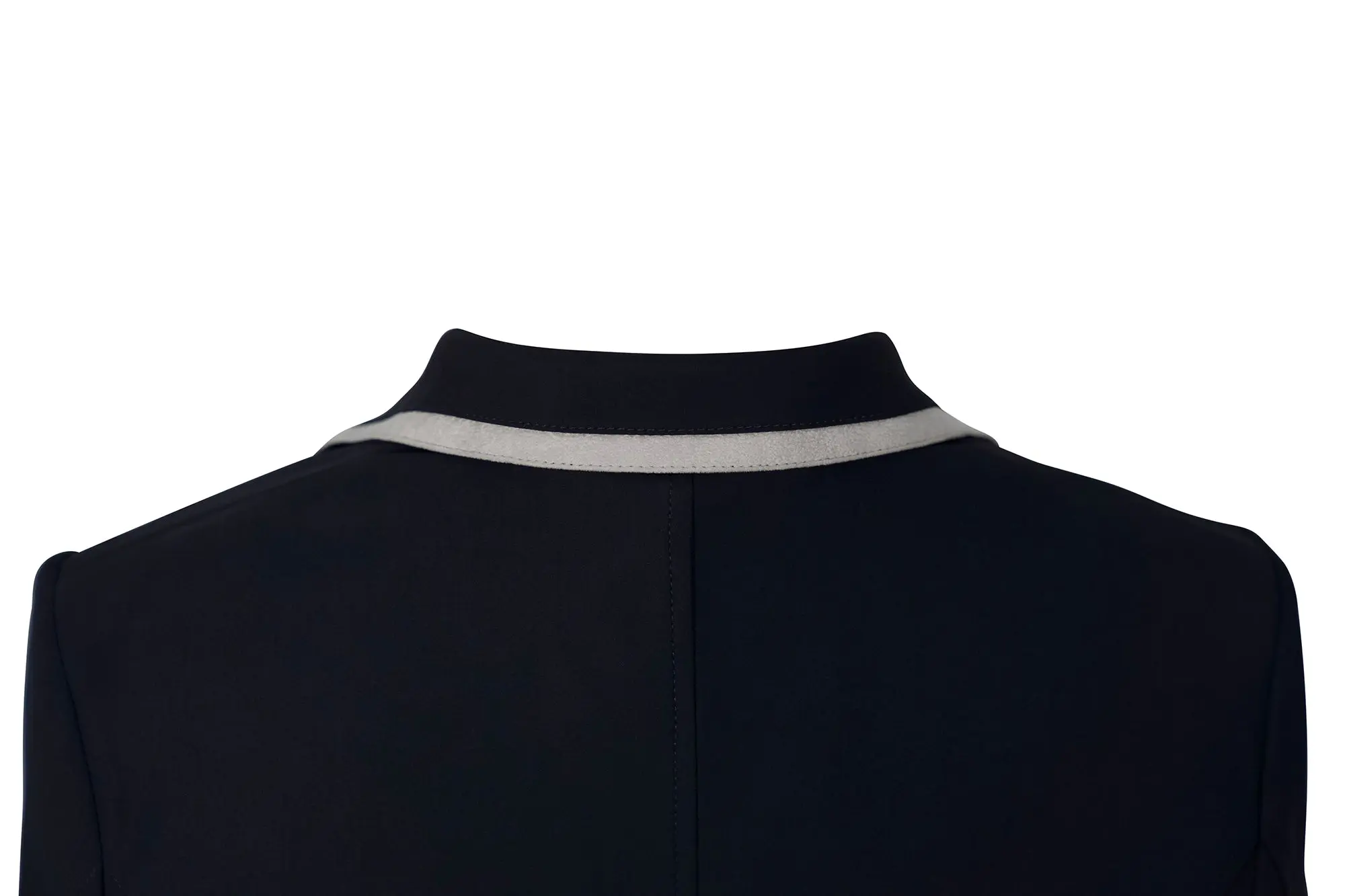 Grand Prix Saltare Premio 4 Button Riding Show Coat, Navy with Grey - Image 9