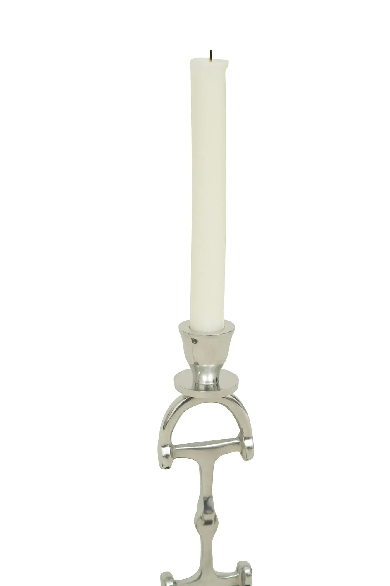 Huntley D Bit Pair of Candlesticks, Pair in Aluminum Silver Finish - Image 10