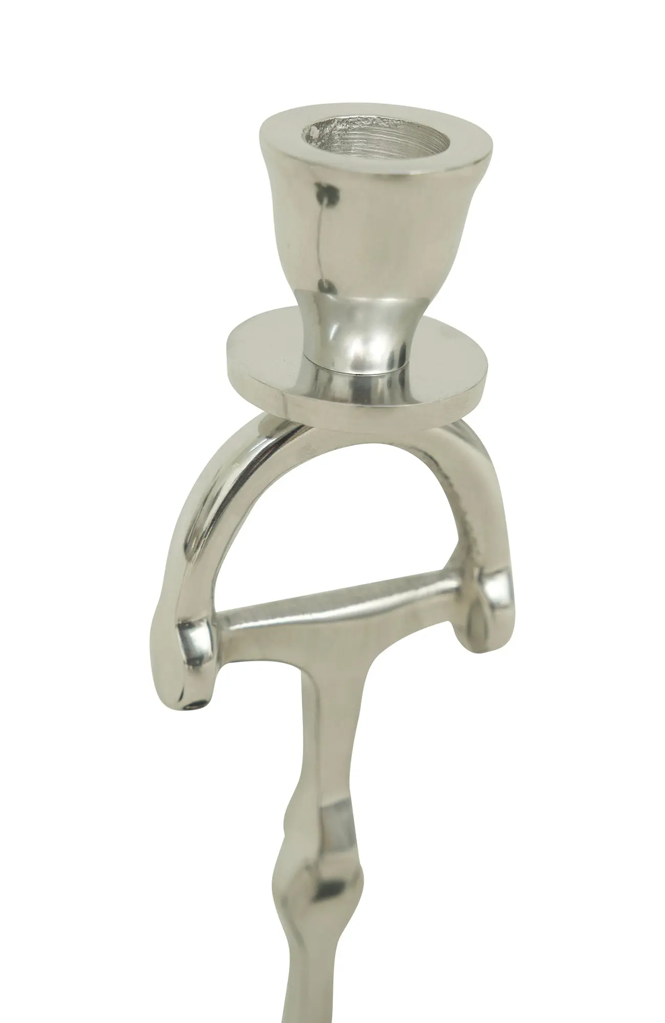 Huntley D Bit Pair of Candlesticks, Pair in Aluminum Silver Finish - Image 7