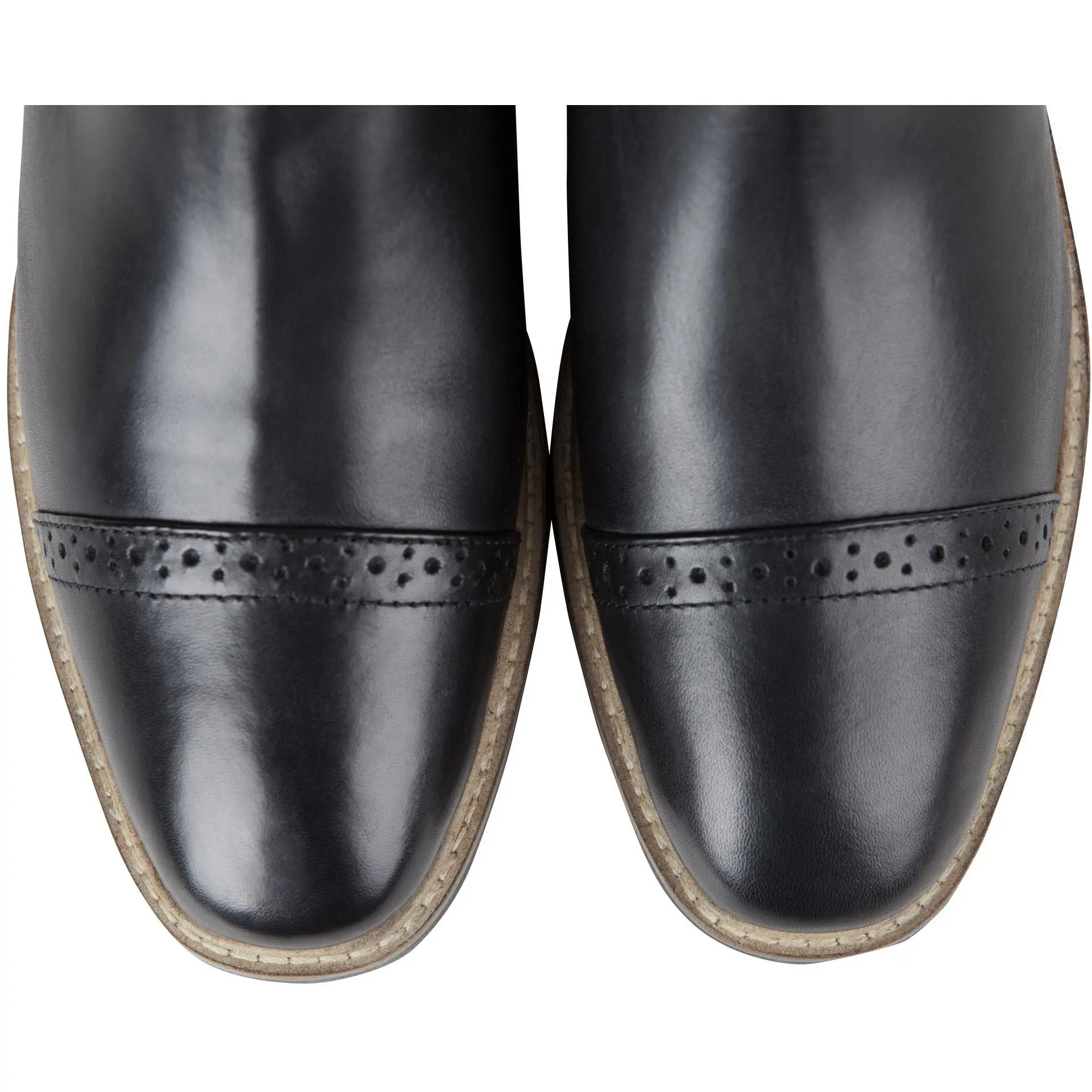 Huntley Equestrian Adult Classic Black Leather Zipper Paddock Boot - Image 4