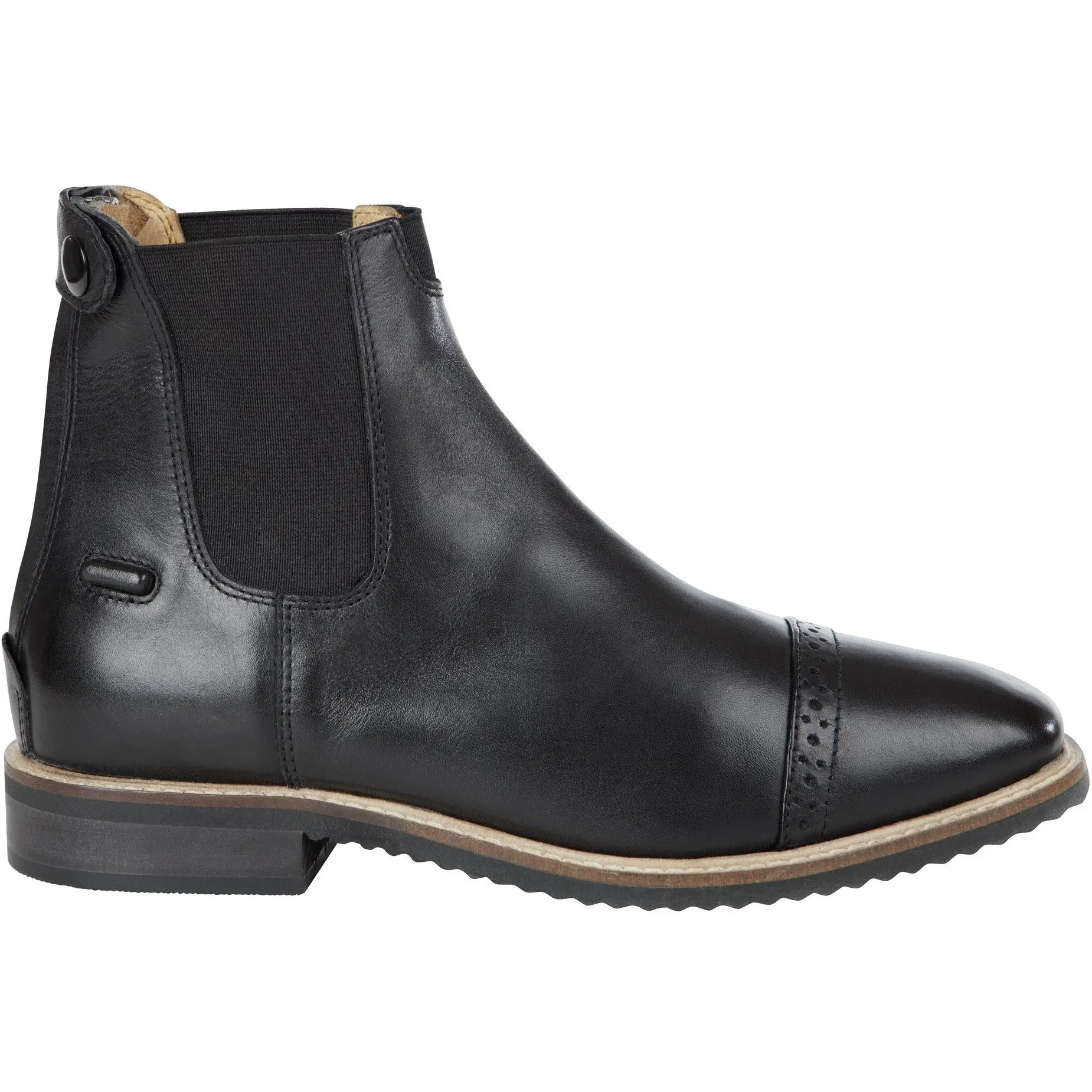 Huntley Equestrian Adult Classic Black Leather Zipper Paddock Boot - Image 8