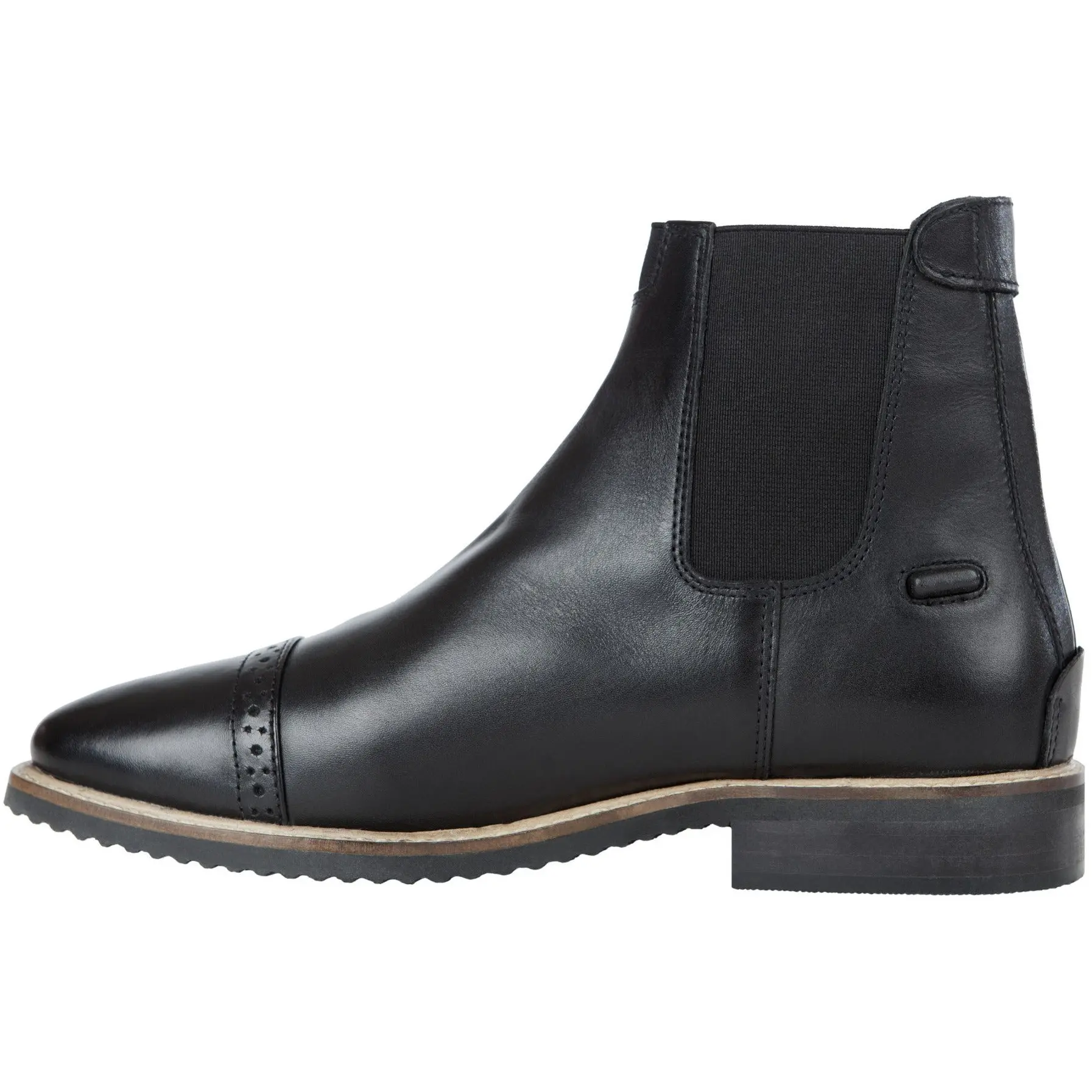 Huntley Equestrian Adult Classic Black Leather Zipper Paddock Boot - Image 9