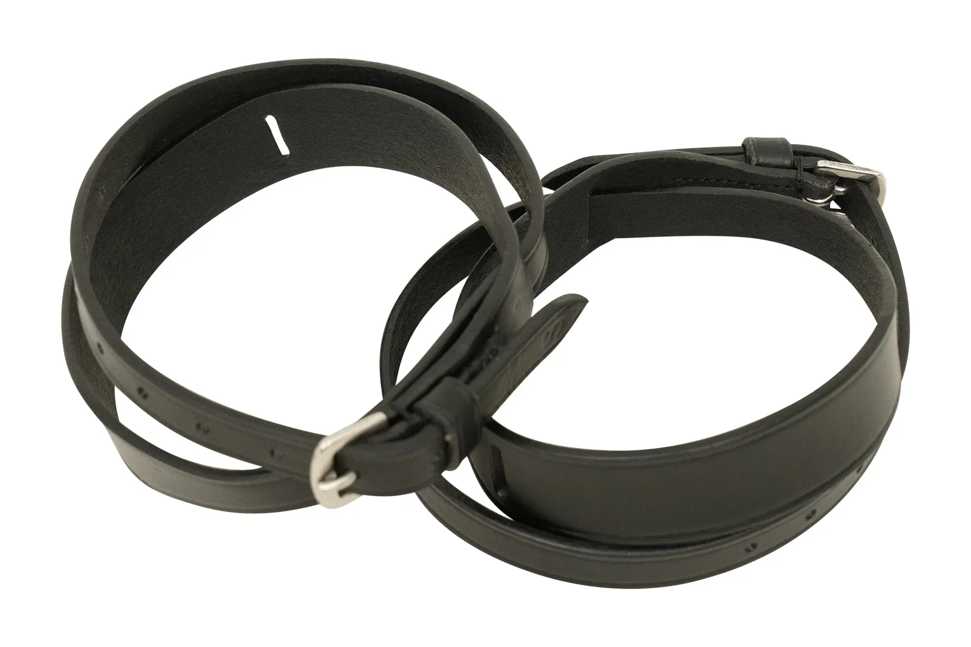 Huntley Equestrian Children's Black Leather Jodhpur Garter Straps - Image 7