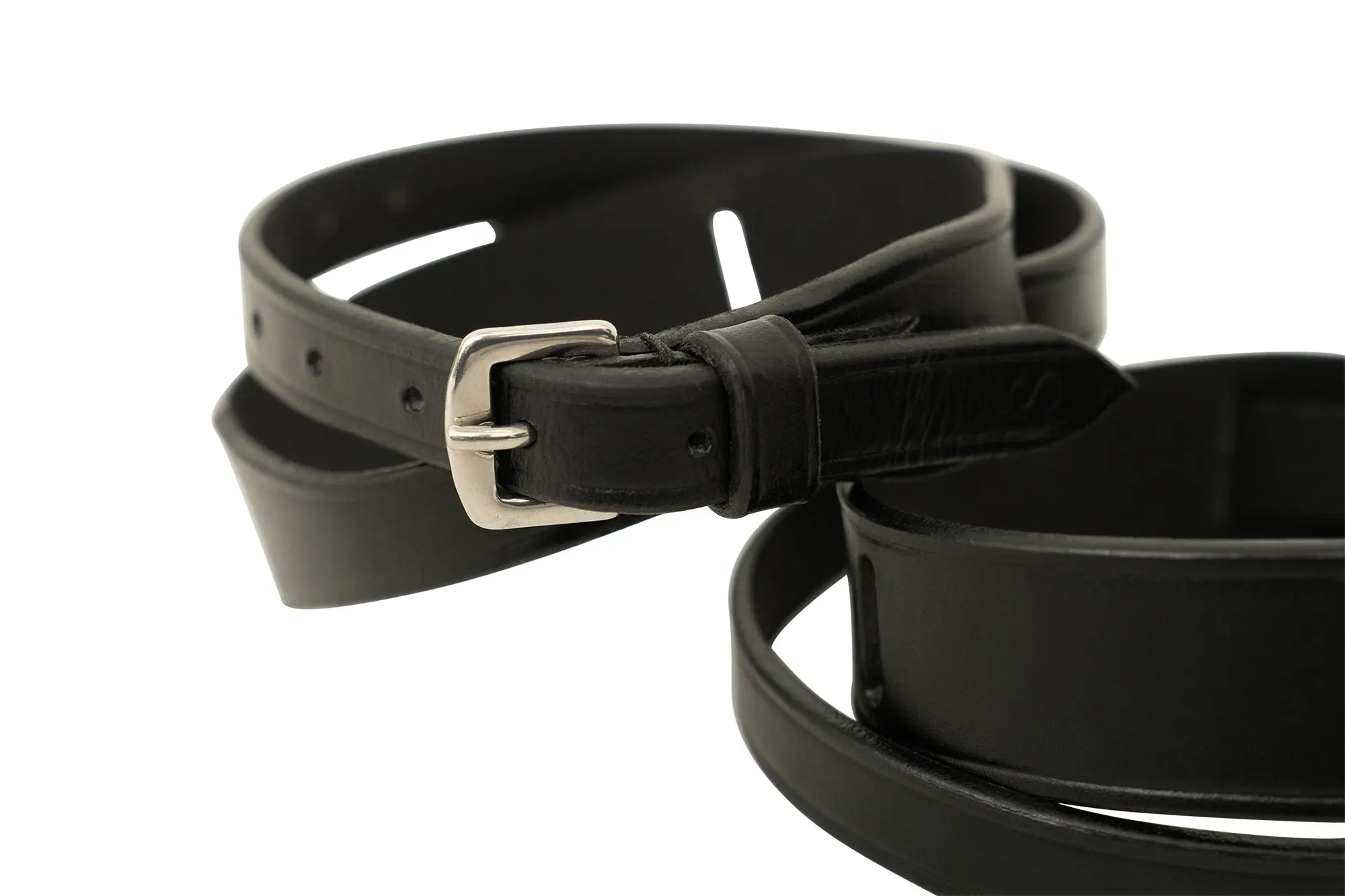 Huntley Equestrian Children's Black Leather Jodhpur Garter Straps - Image 8
