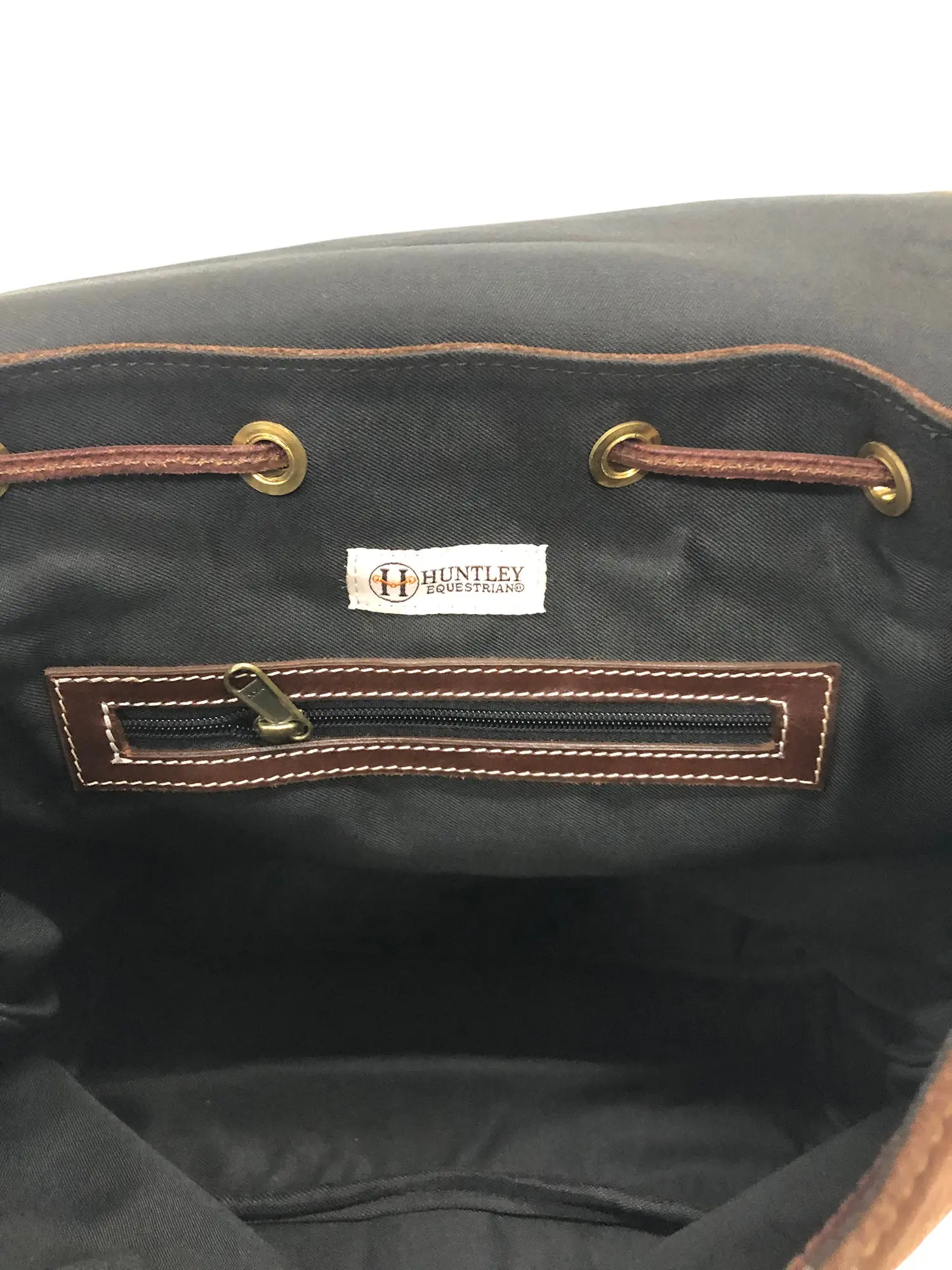 Huntley Equestrian Cowhide Suede Leather Designer Shoulder Backpack - Image 6
