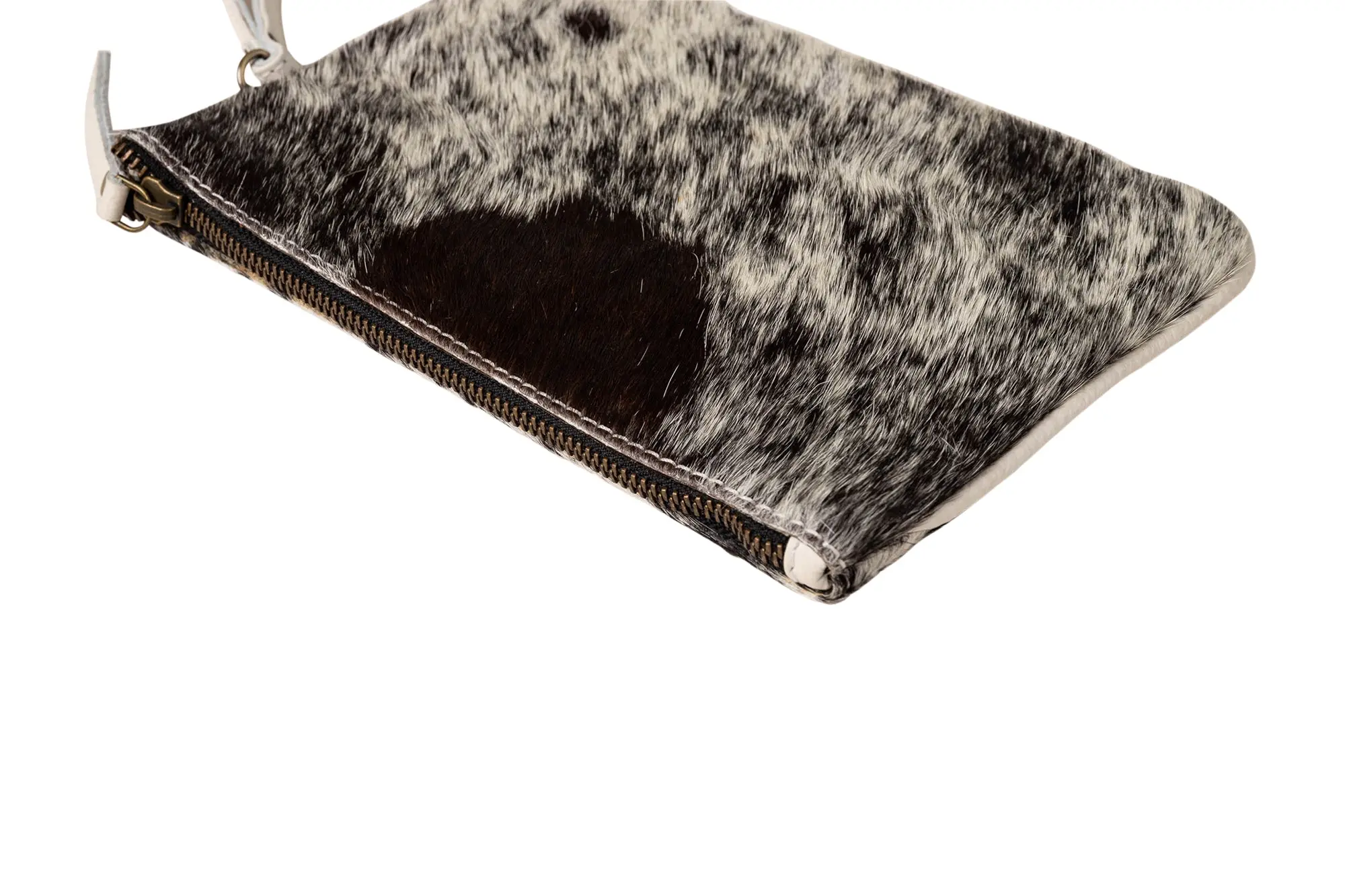 Huntley Equestrian Cowhide Wristlet Handbag Small with Zipper - Image 4