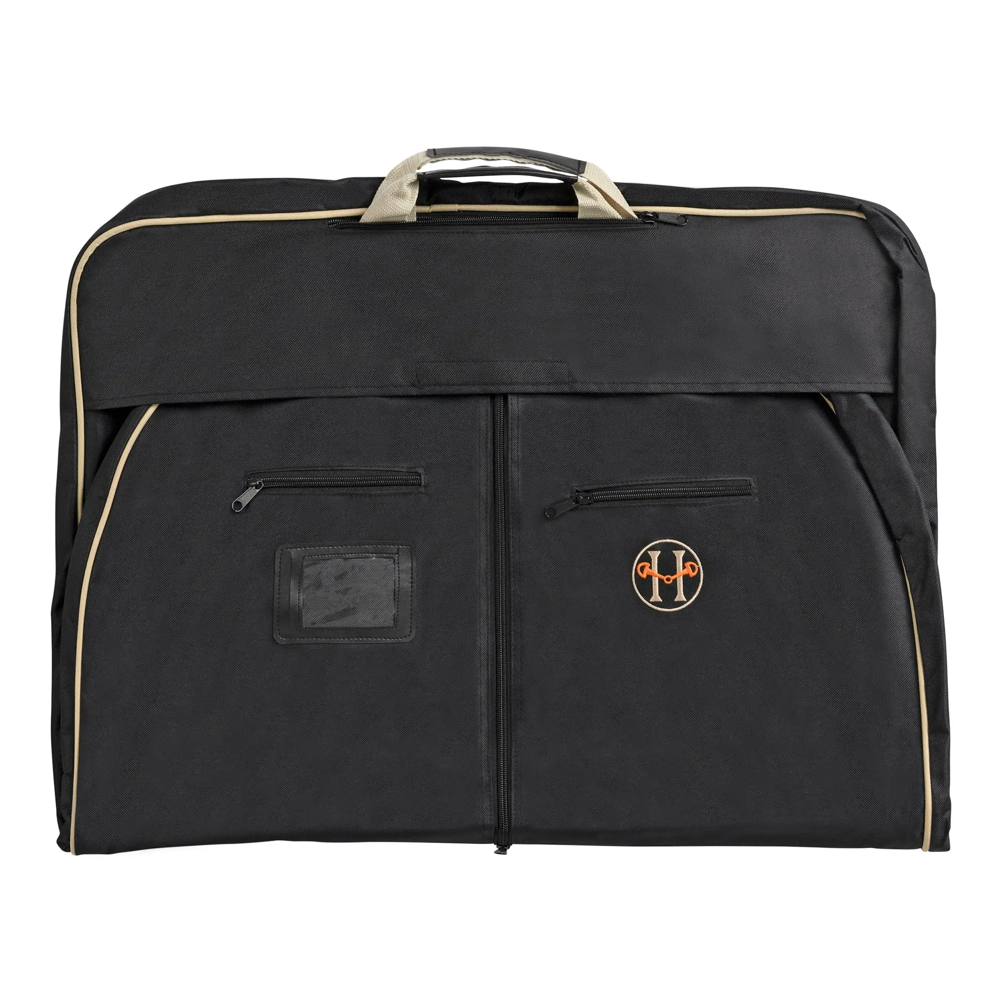 Huntley Equestrian Deluxe Black Travel Carry On Garment Bag with Accessories Zipper Cover for Travel, Business, Horse Shows - Image 4