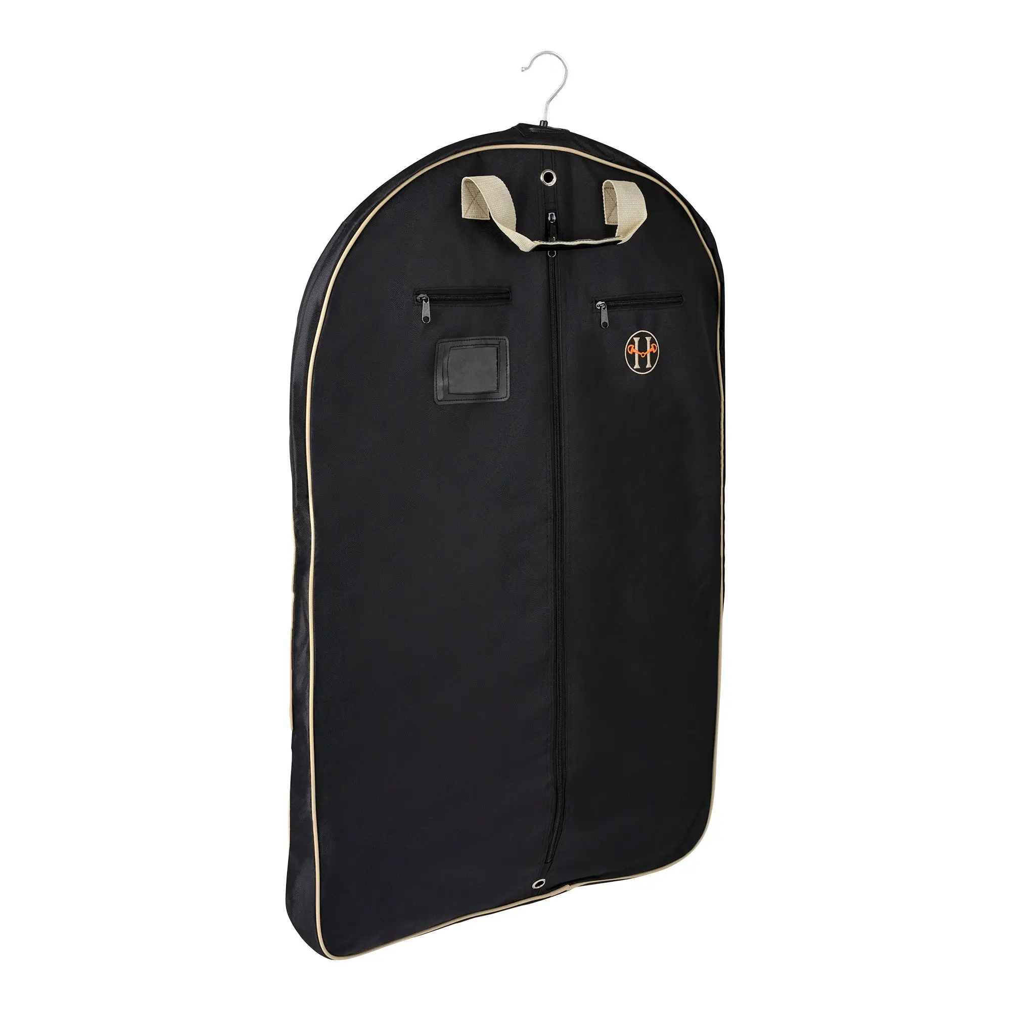 Huntley Equestrian Deluxe Black Travel Carry On Garment Bag with Accessories Zipper Cover for Travel, Business, Horse Shows - Image 7