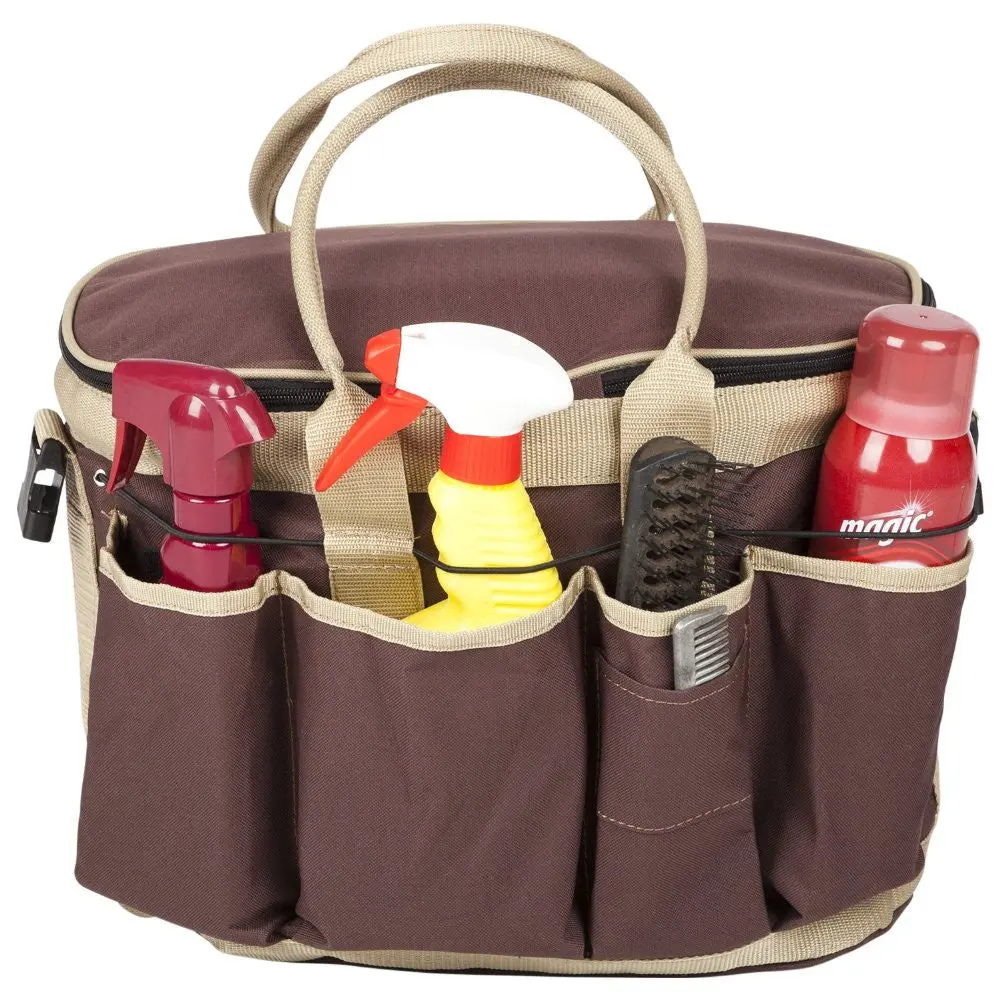 Huntley Equestrian Deluxe Grooming Bag, Brown - Image 5