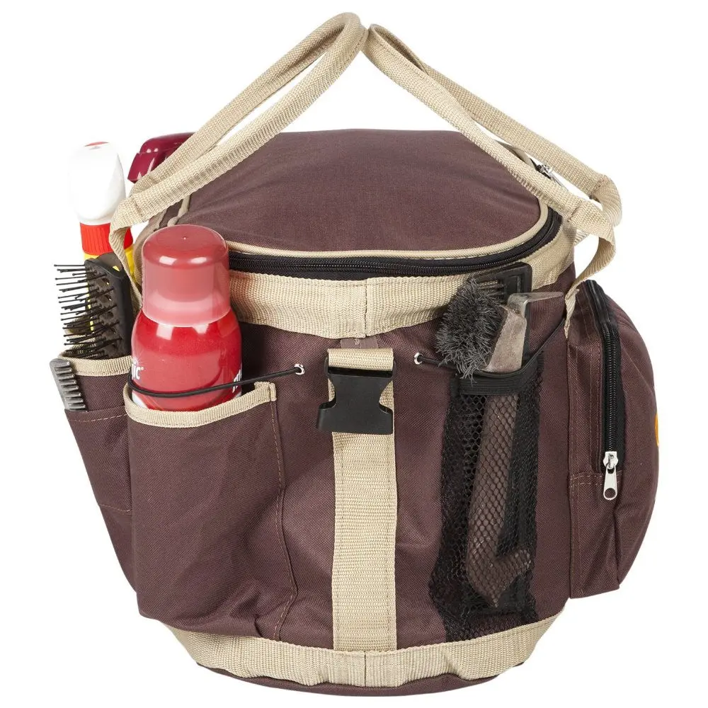 Huntley Equestrian Deluxe Grooming Bag, Brown - Image 6