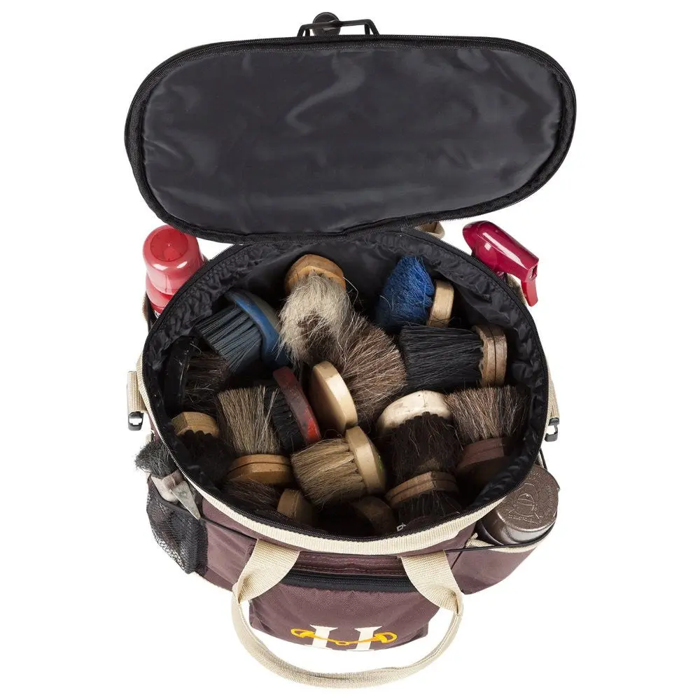Huntley Equestrian Deluxe Grooming Bag, Brown - Image 7