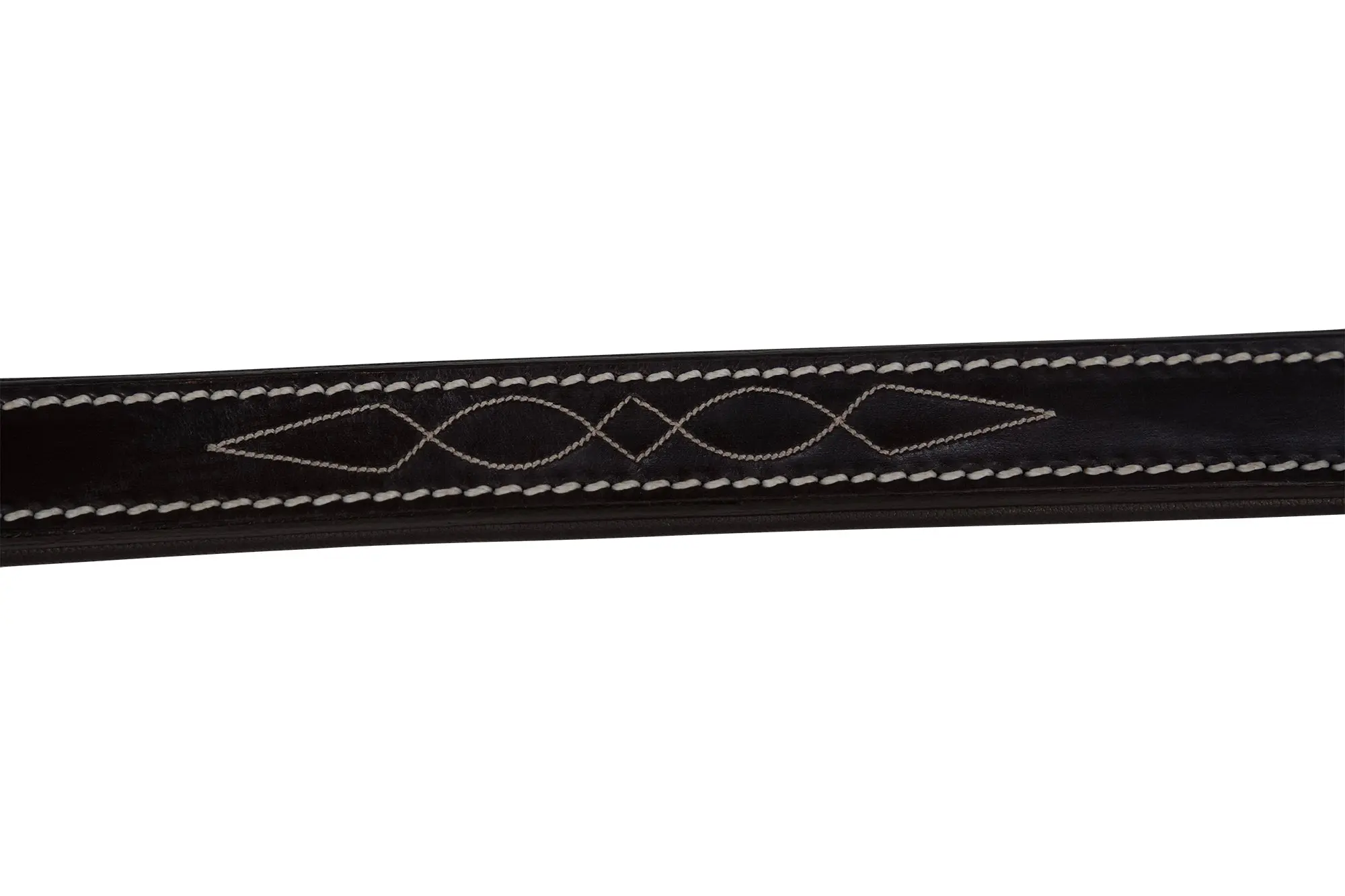 Huntley Equestrian Fancy Stitched Leather Halter Replacement Crown Piece - Image 3