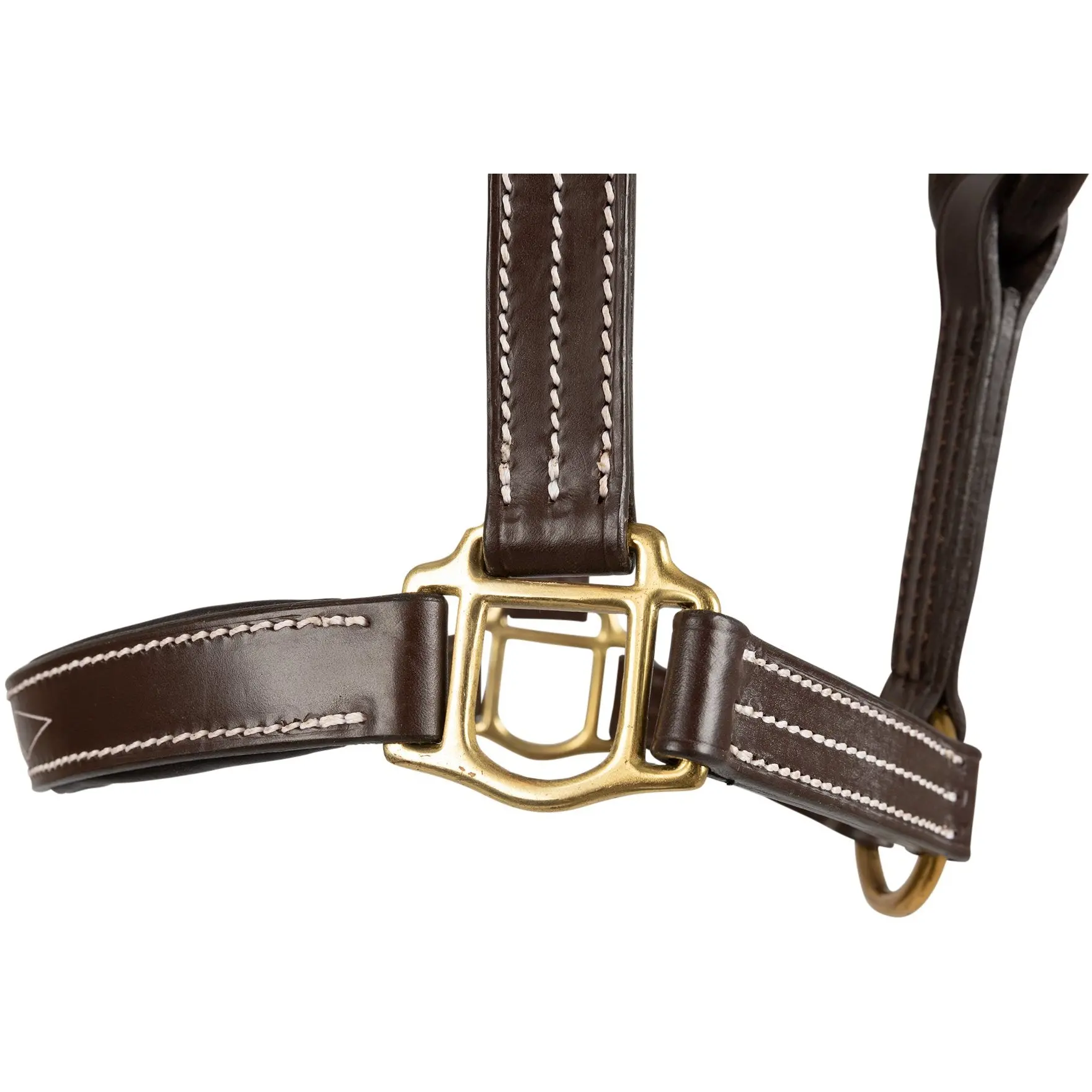 Huntley Equestrian Fancy Stitched Premium Leather Padded Halter - Image 6
