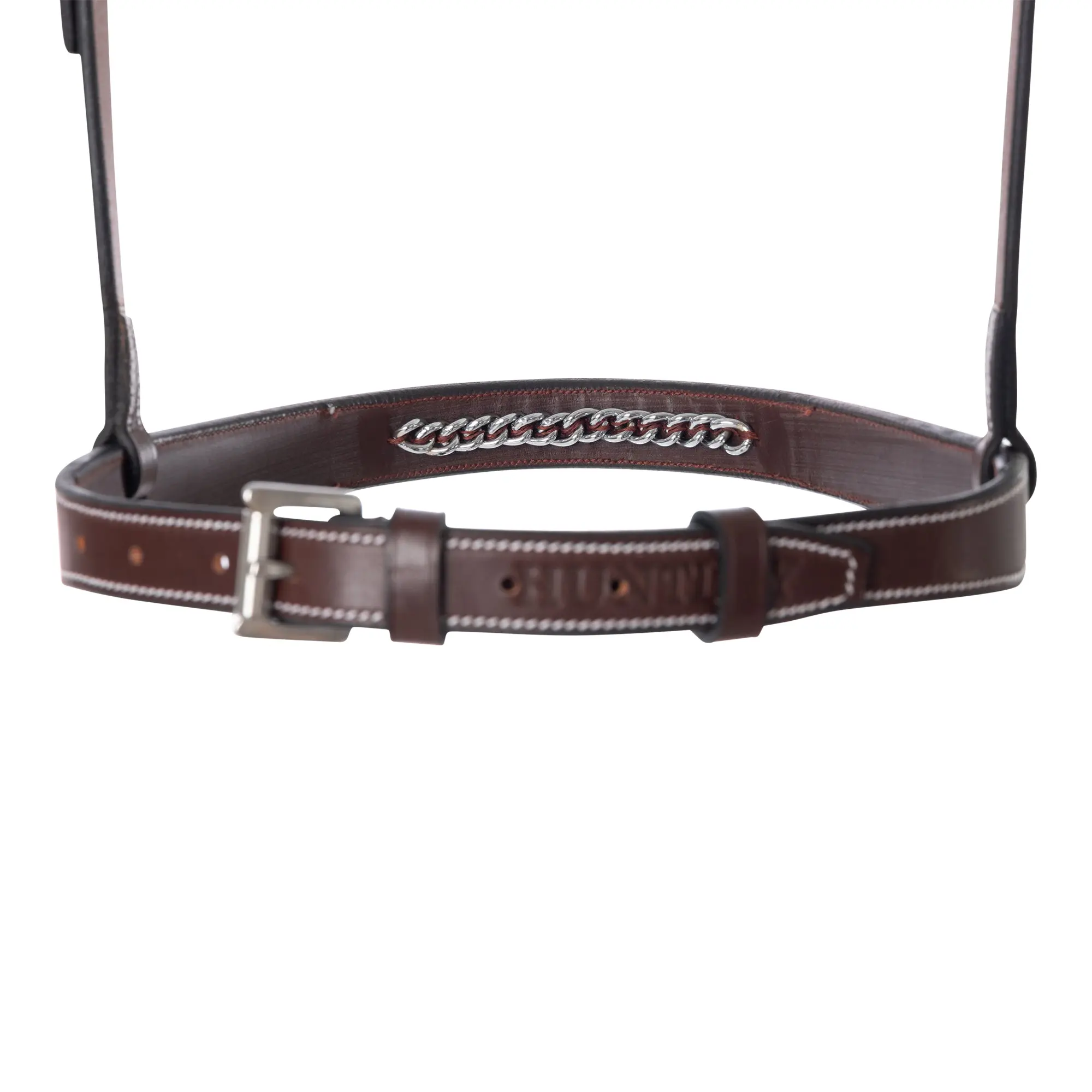 Huntley Equestrian Fancy Stitched Raised Chain Noseband - Image 4