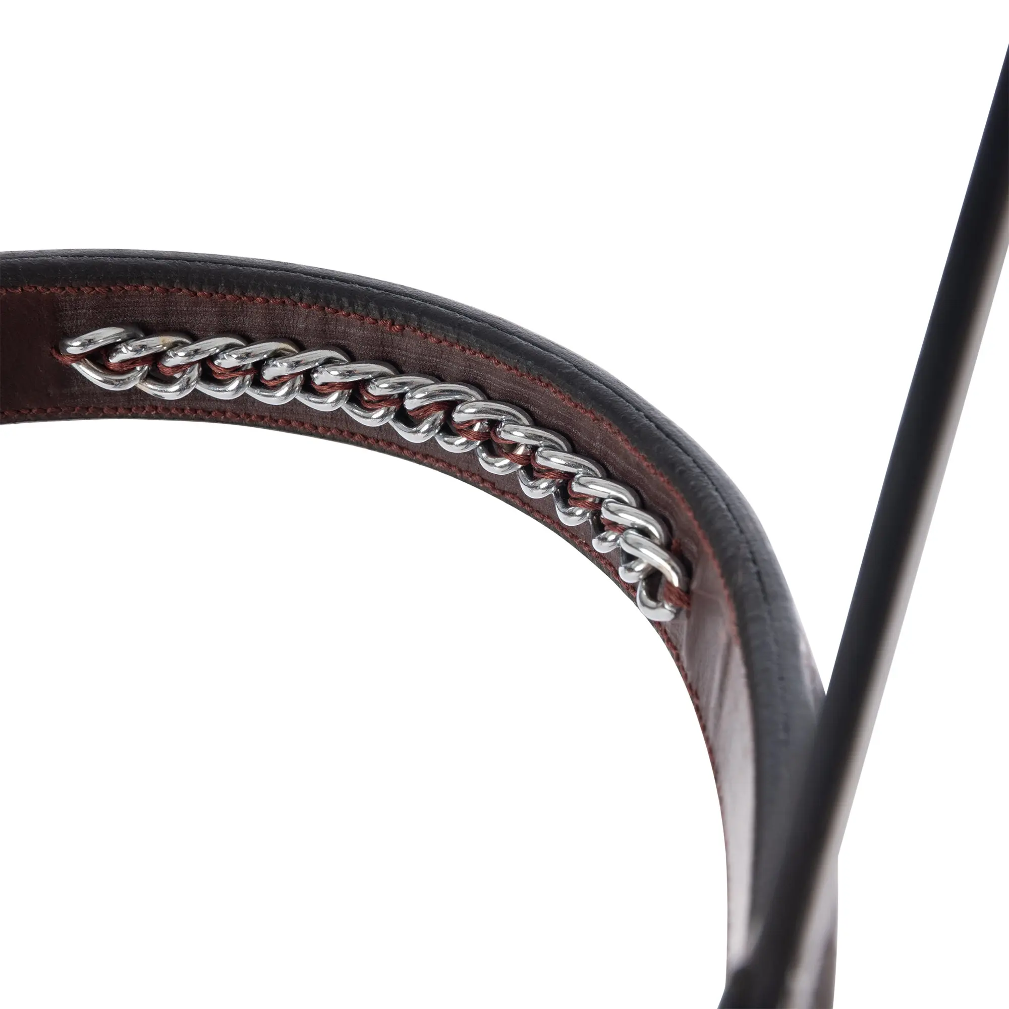 Huntley Equestrian Fancy Stitched Raised Chain Noseband - Image 5