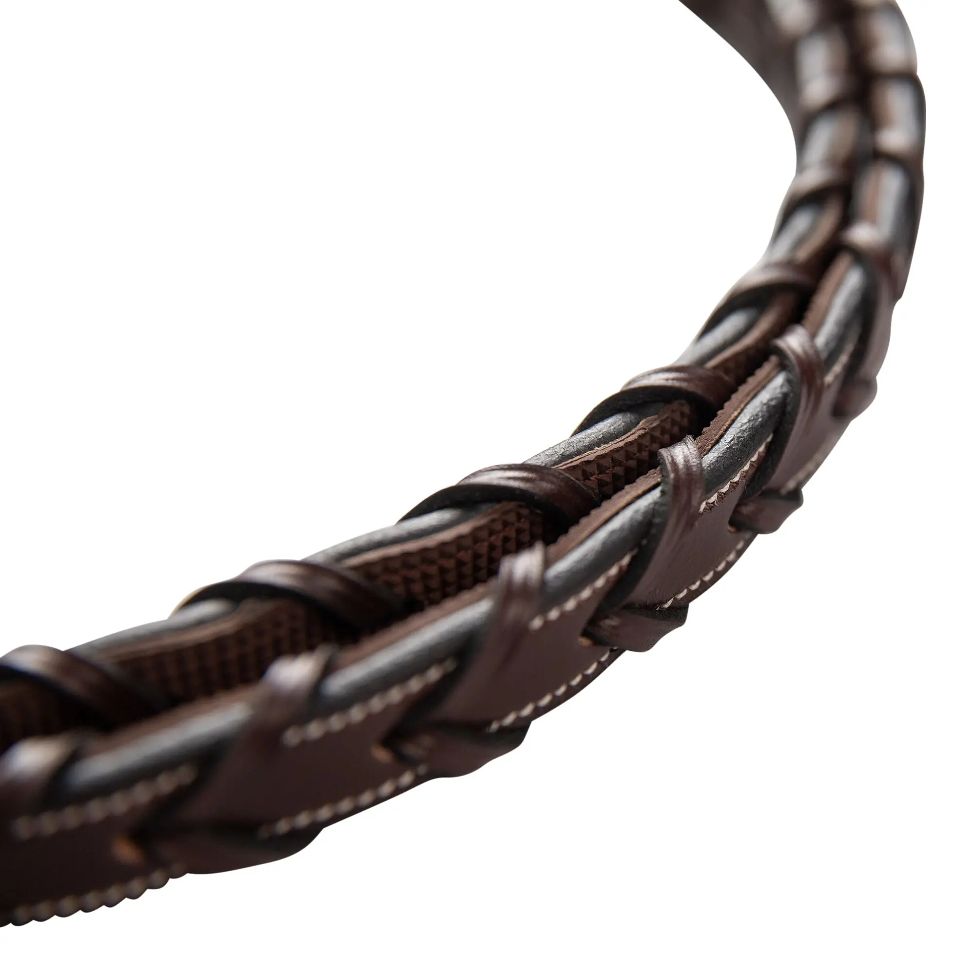 Huntley Equestrian Fancy Stitched Rubber Lined Laced Reins, Size Full - Image 6
