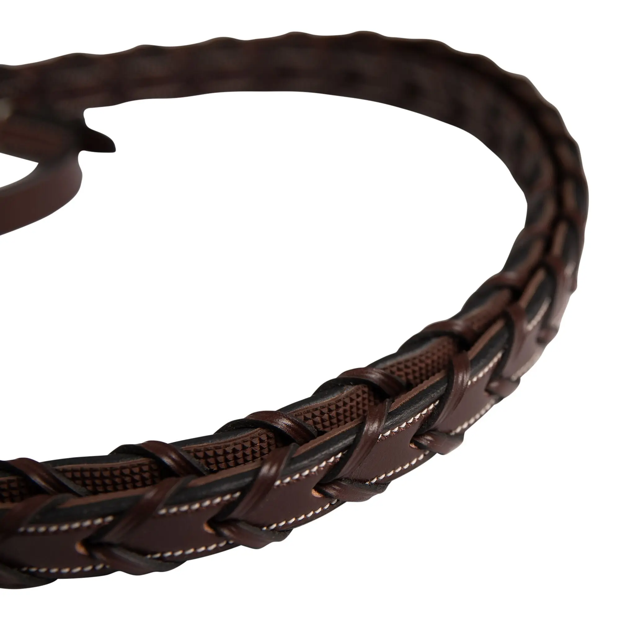 Huntley Equestrian Fancy Stitched Rubber Lined Laced Reins, Size Full - Image 7