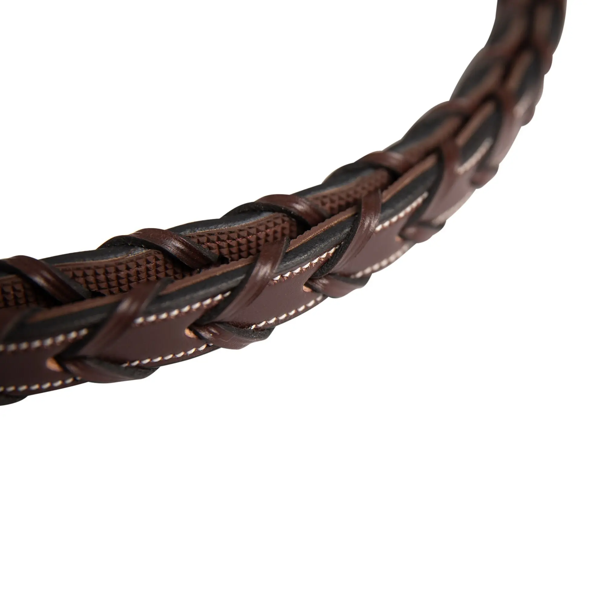 Huntley Equestrian Fancy Stitched Rubber Lined Laced Reins, Size Full - Image 8