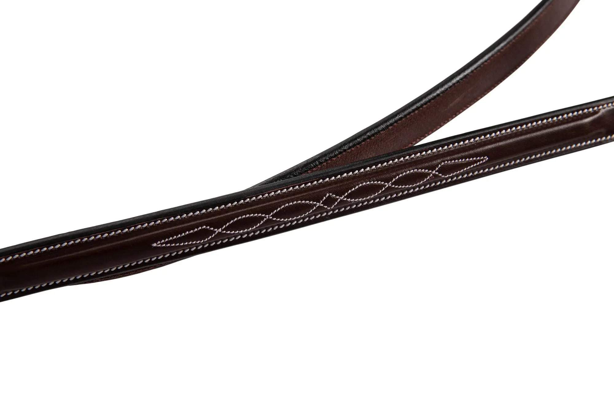Huntley Equestrian Fancy Stitched Rubber Reins, 5/8" Inch Width - Image 6