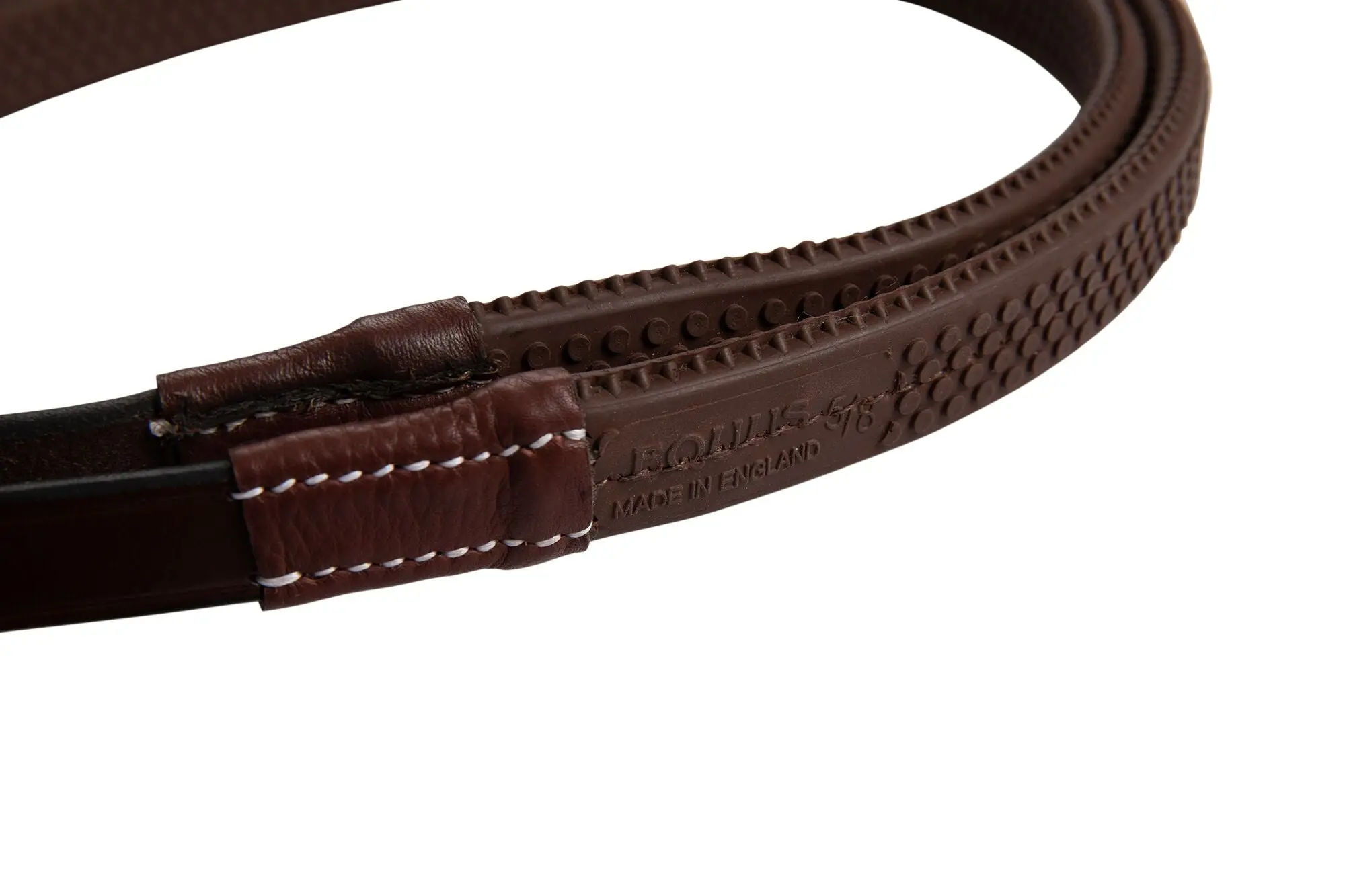 Huntley Equestrian Fancy Stitched Rubber Reins, 5/8" Inch Width - Image 7