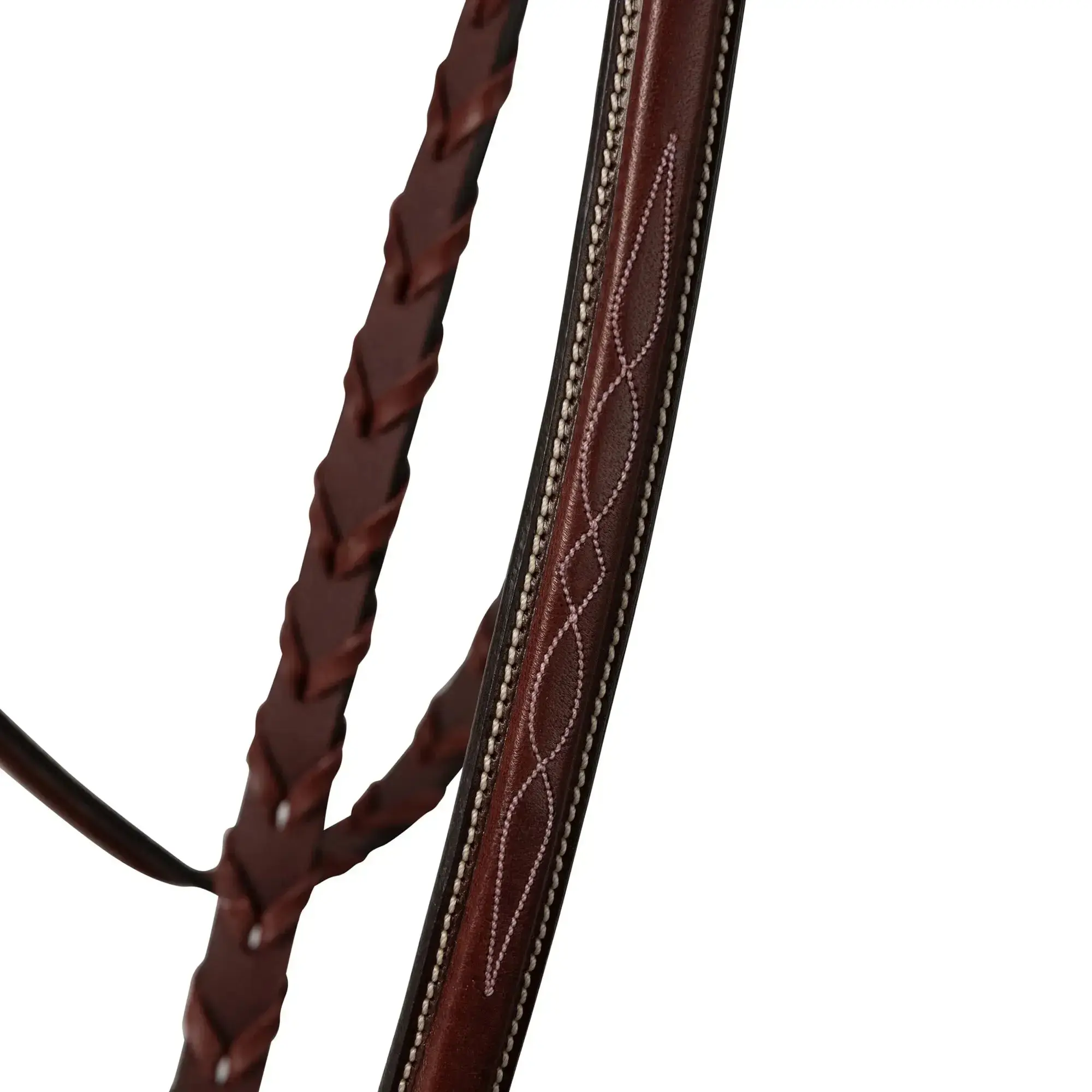 Huntley Equestrian Fancy Stitched Schooling Hunter Bridle with Reins - Image 12