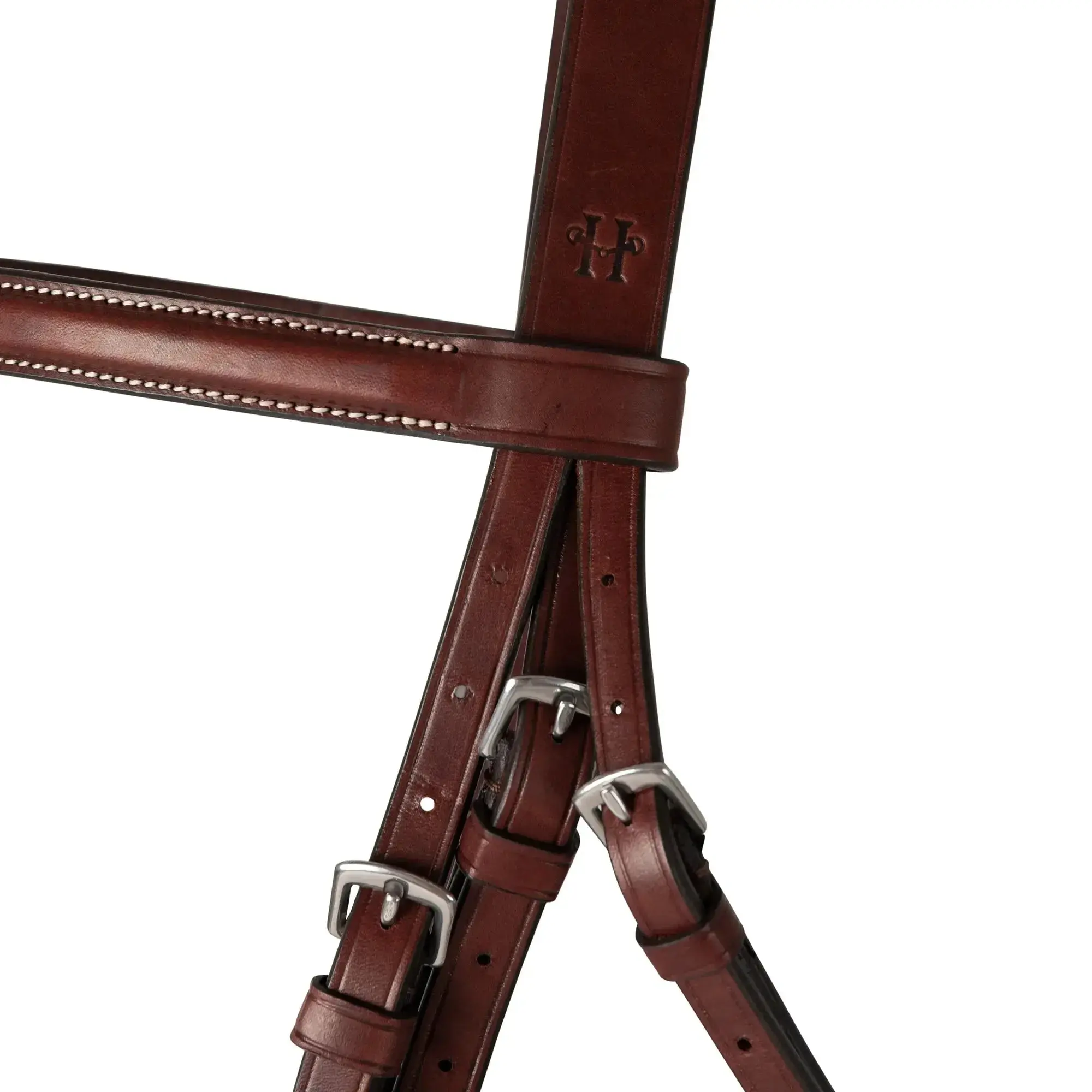 Huntley Equestrian Fancy Stitched Schooling Hunter Bridle with Reins - Image 7