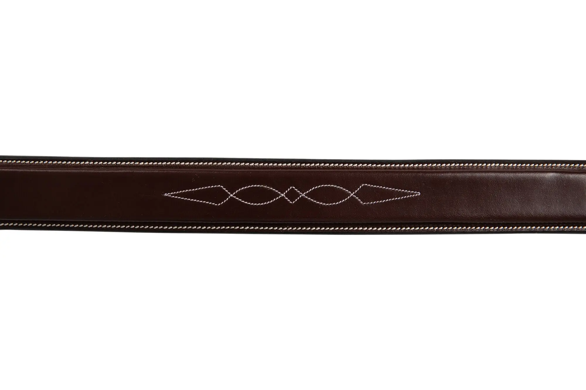 Huntley Equestrian Fancy Stitched Square Raised Noseband, 1 3/8" Inch wide. Noseband only. - Image 4
