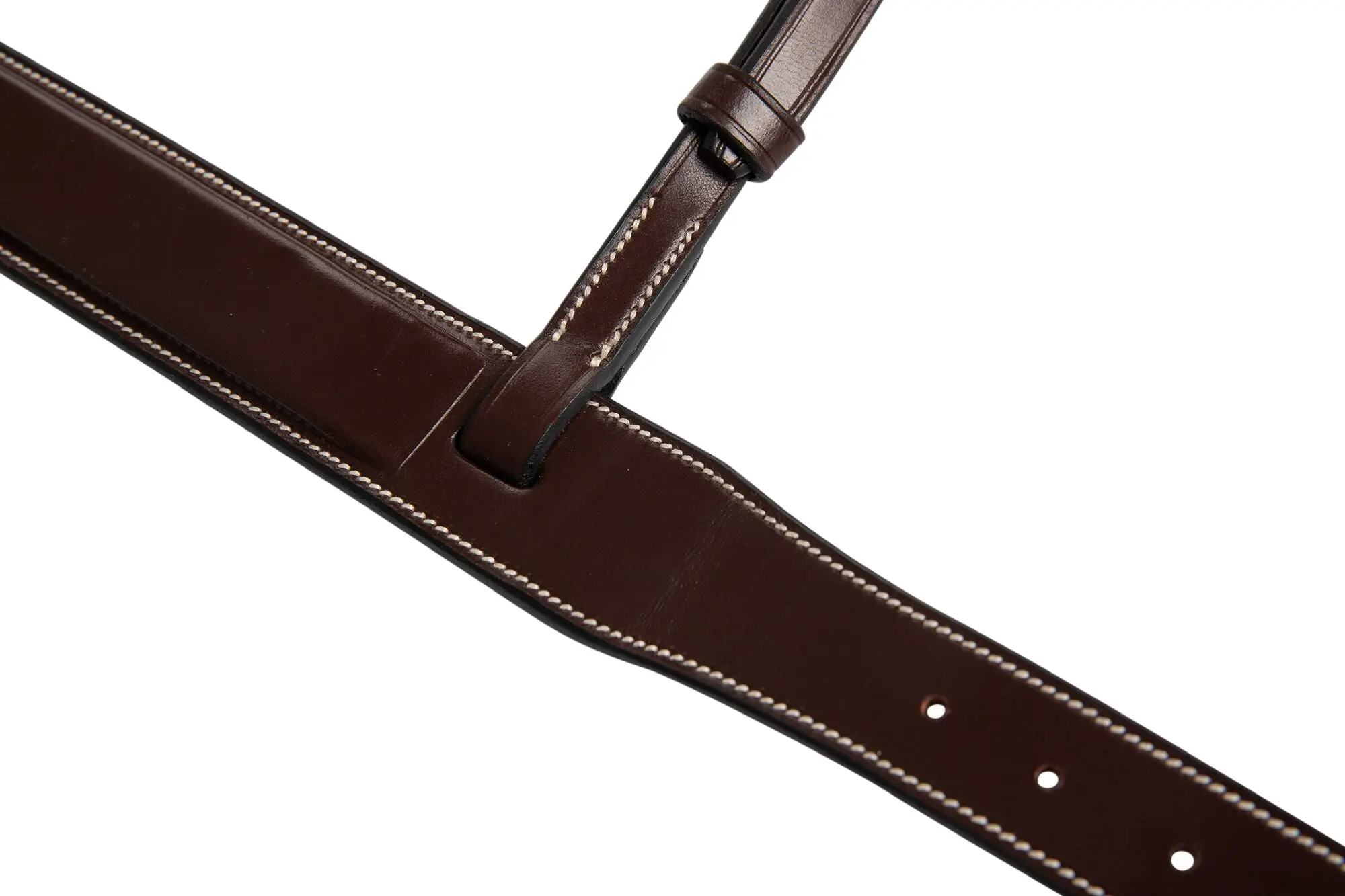 Huntley Equestrian Fancy Stitched Square Raised Noseband, 1 3/8" Inch wide. Noseband only. - Image 7