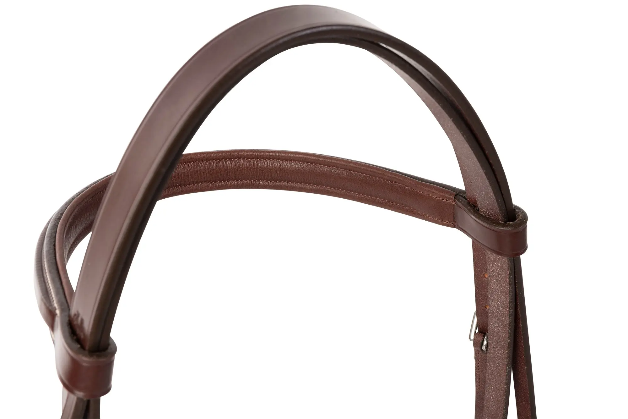Huntley Equestrian Fancy Stitched Square Raised Padded Brow Band - Image 3
