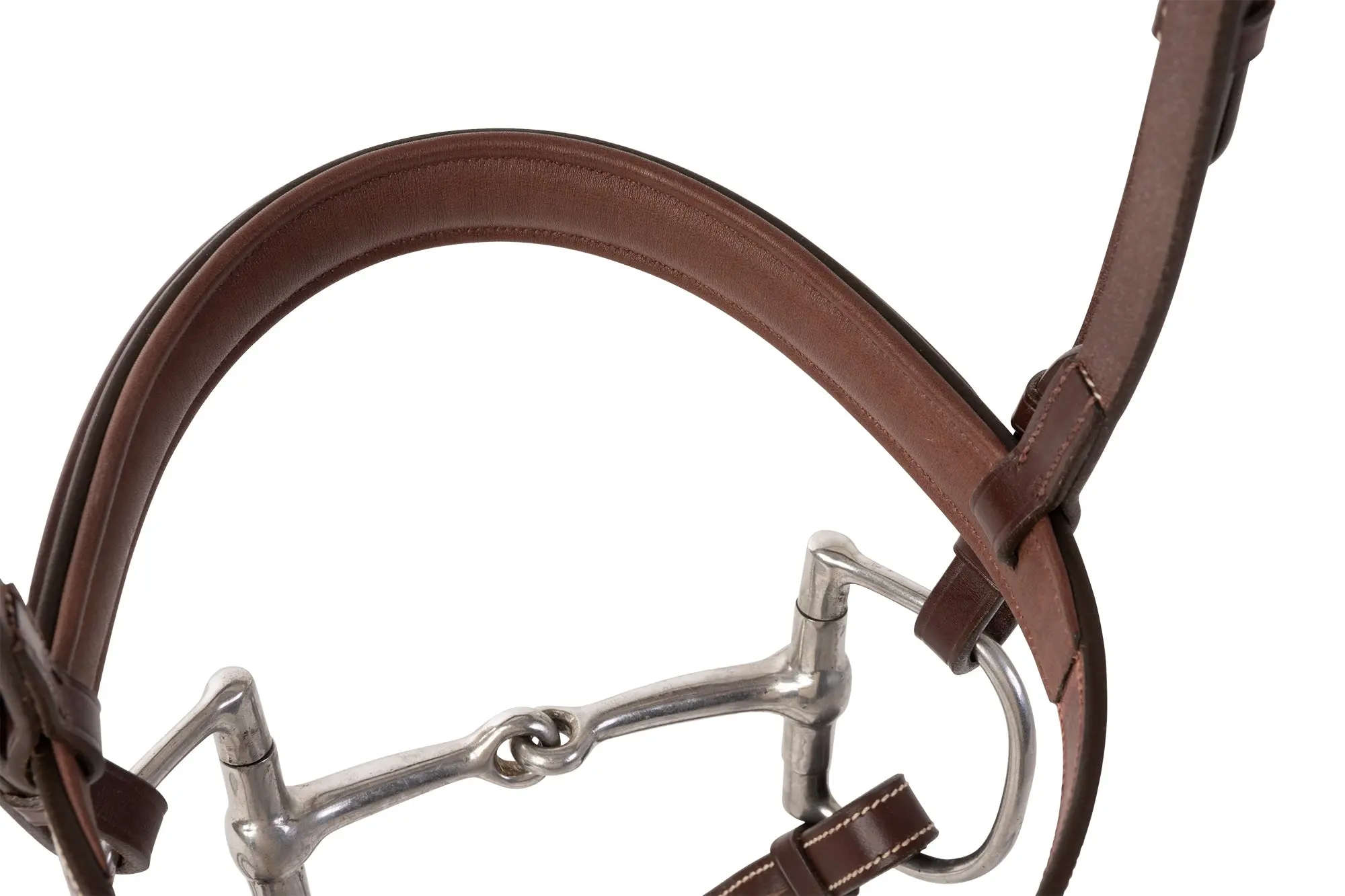 Huntley Equestrian Fancy Stitched Square Raised Padded Noseband - Image 4