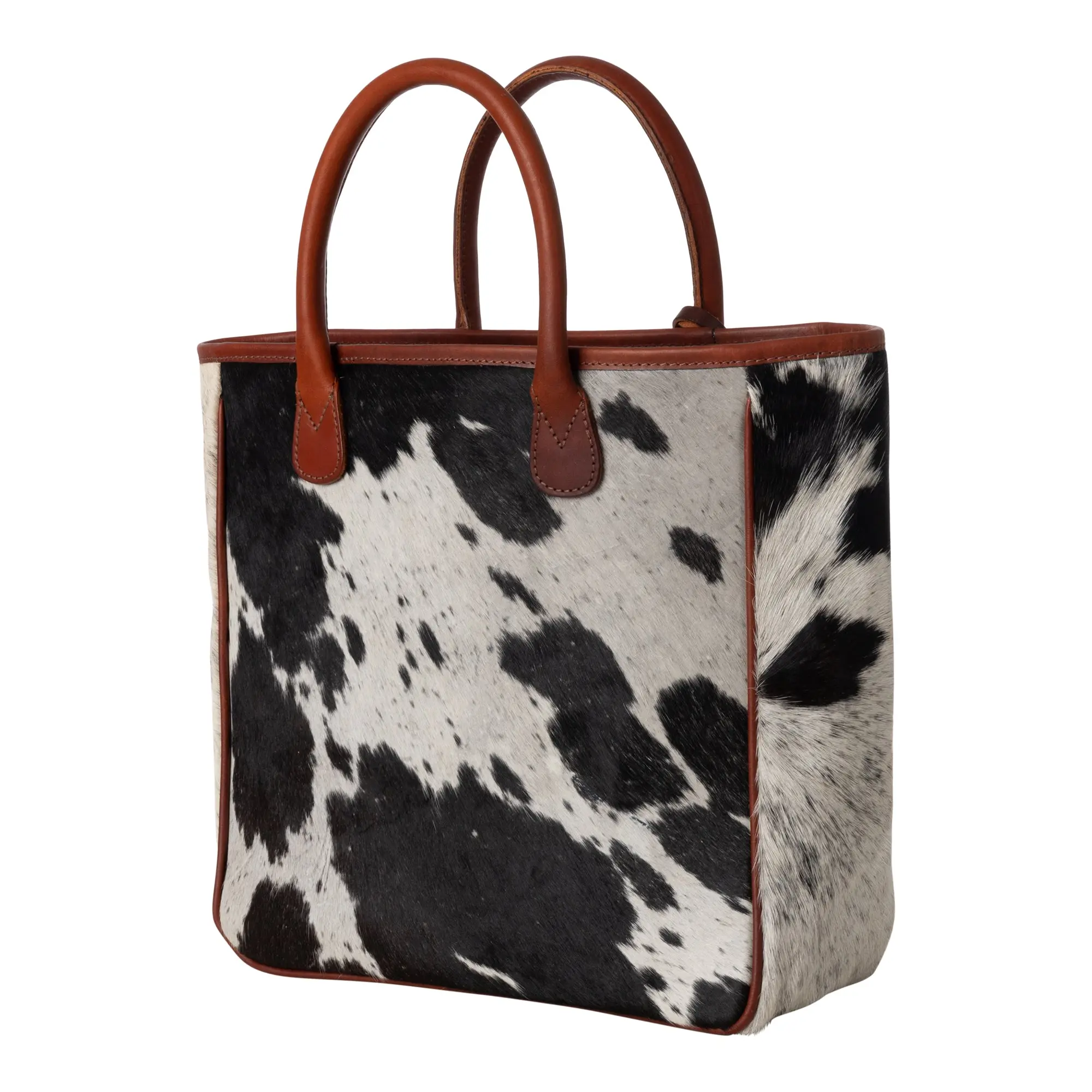 Huntley Equestrian Hair On Hide Cow Leather Tote Handbag - Image 3