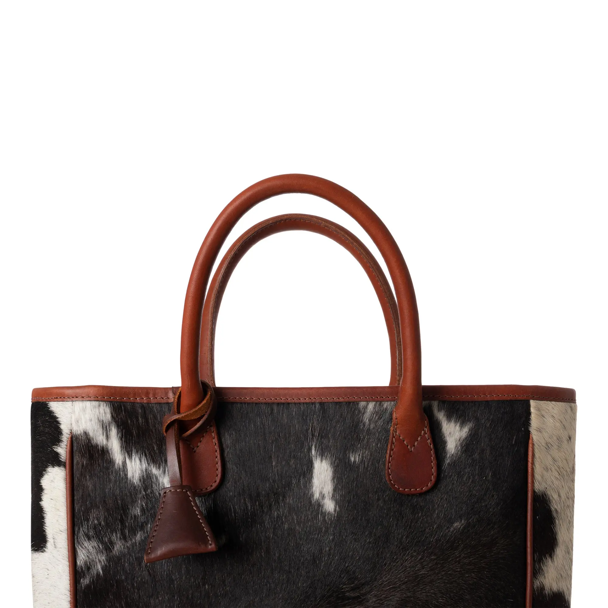 Huntley Equestrian Hair On Hide Cow Leather Tote Handbag - Image 7