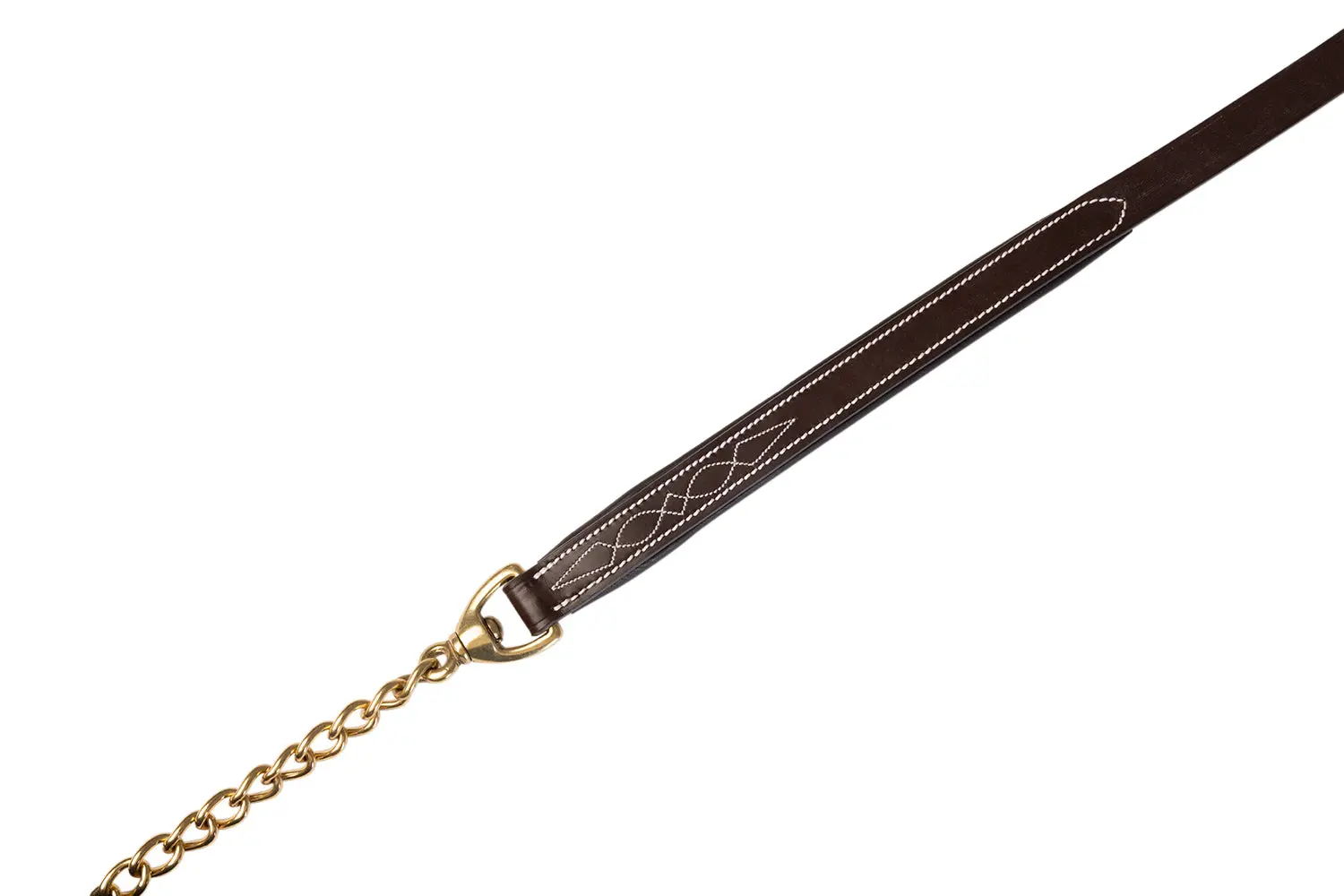 Huntley Equestrian Leather Lead with Brass Chain - Image 10