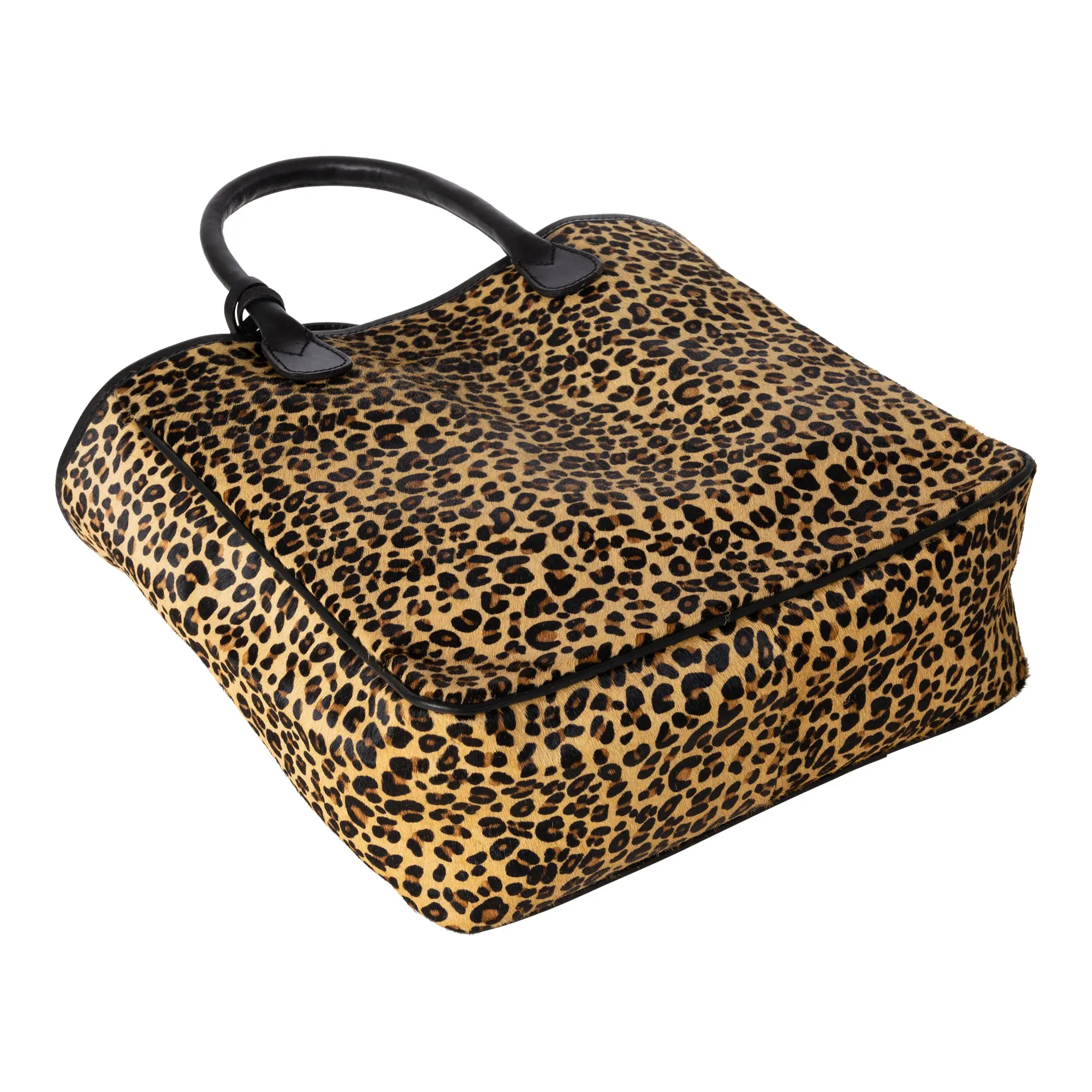 Huntley Equestrian Leopard Hair On Hide Tote Handbag - Image 3