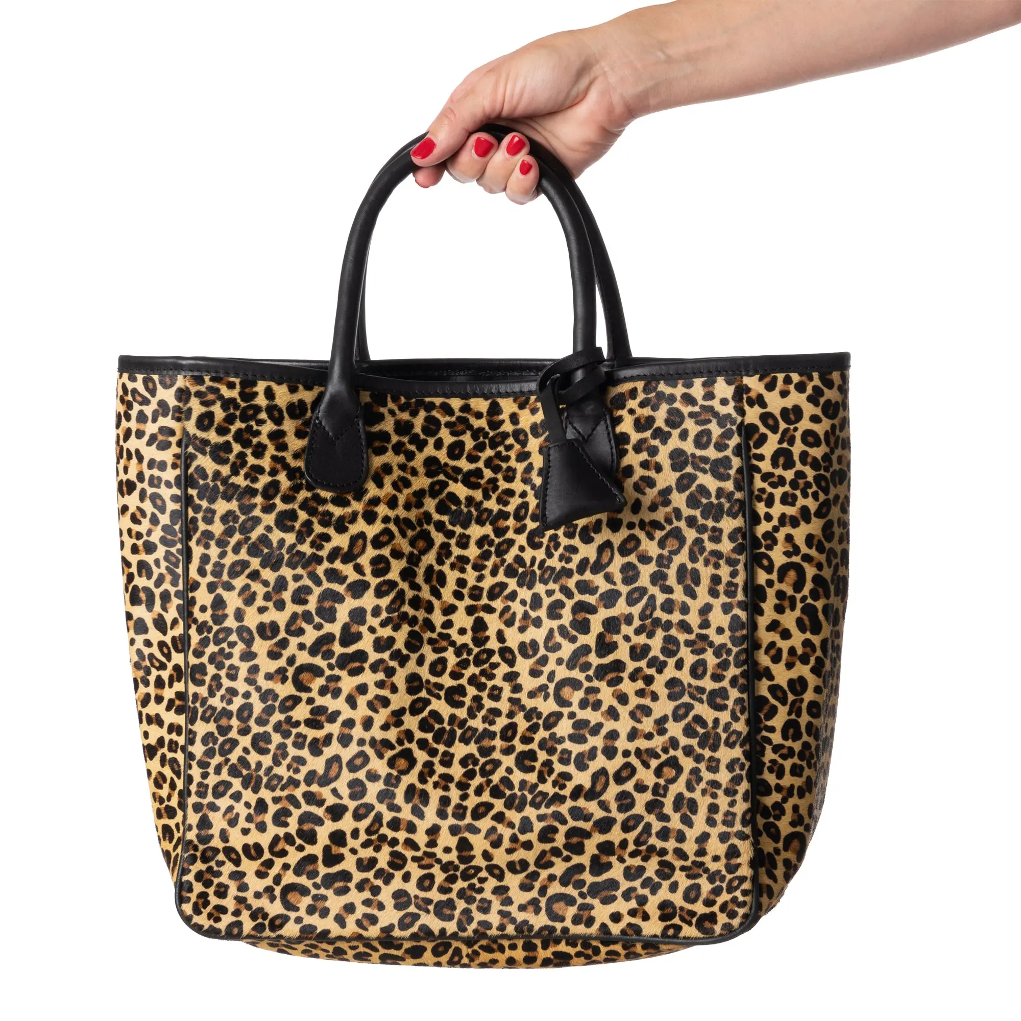 Huntley Equestrian Leopard Hair On Hide Tote Handbag - Image 5