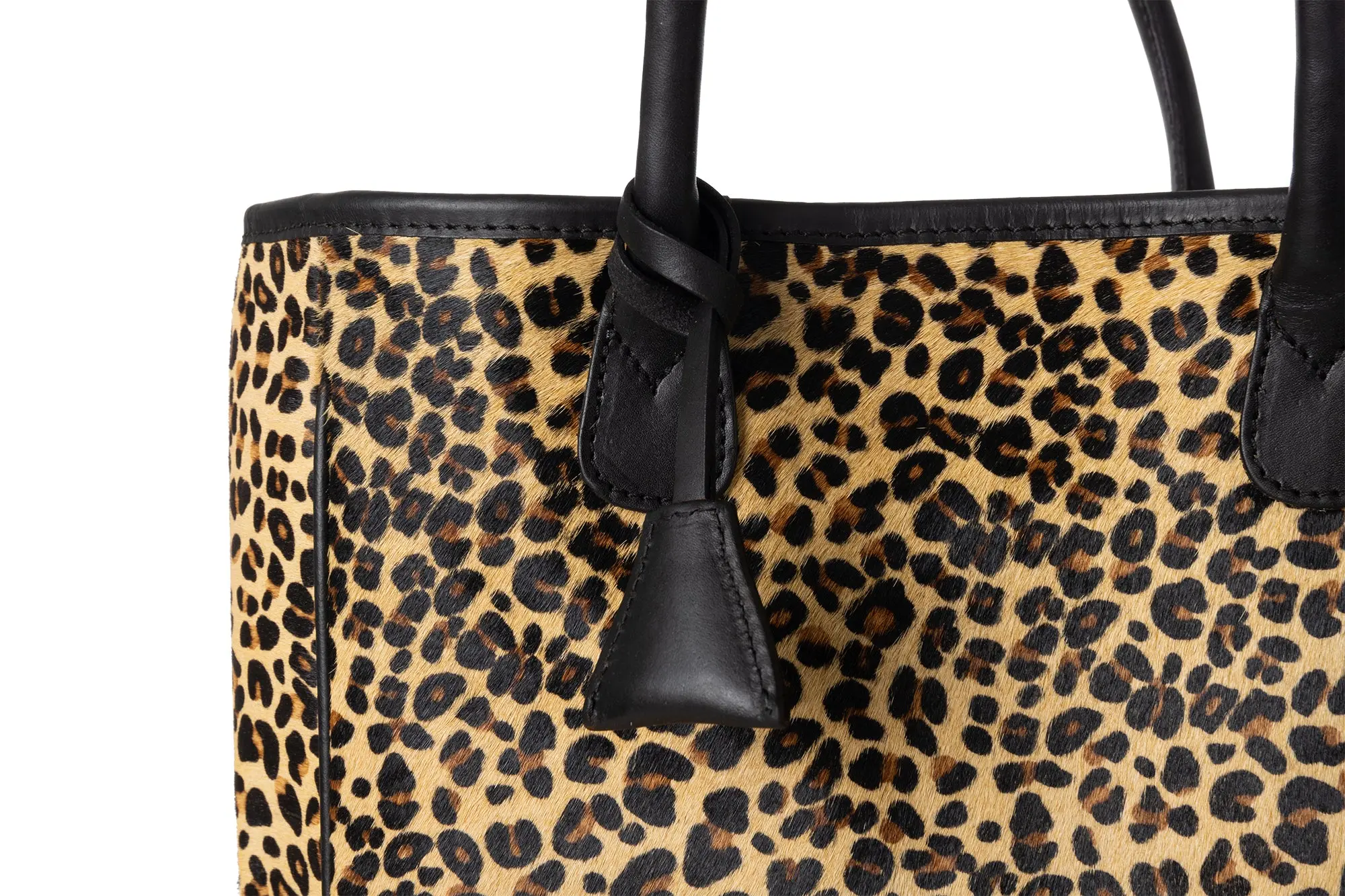 Huntley Equestrian Leopard Hair On Hide Tote Handbag - Image 6
