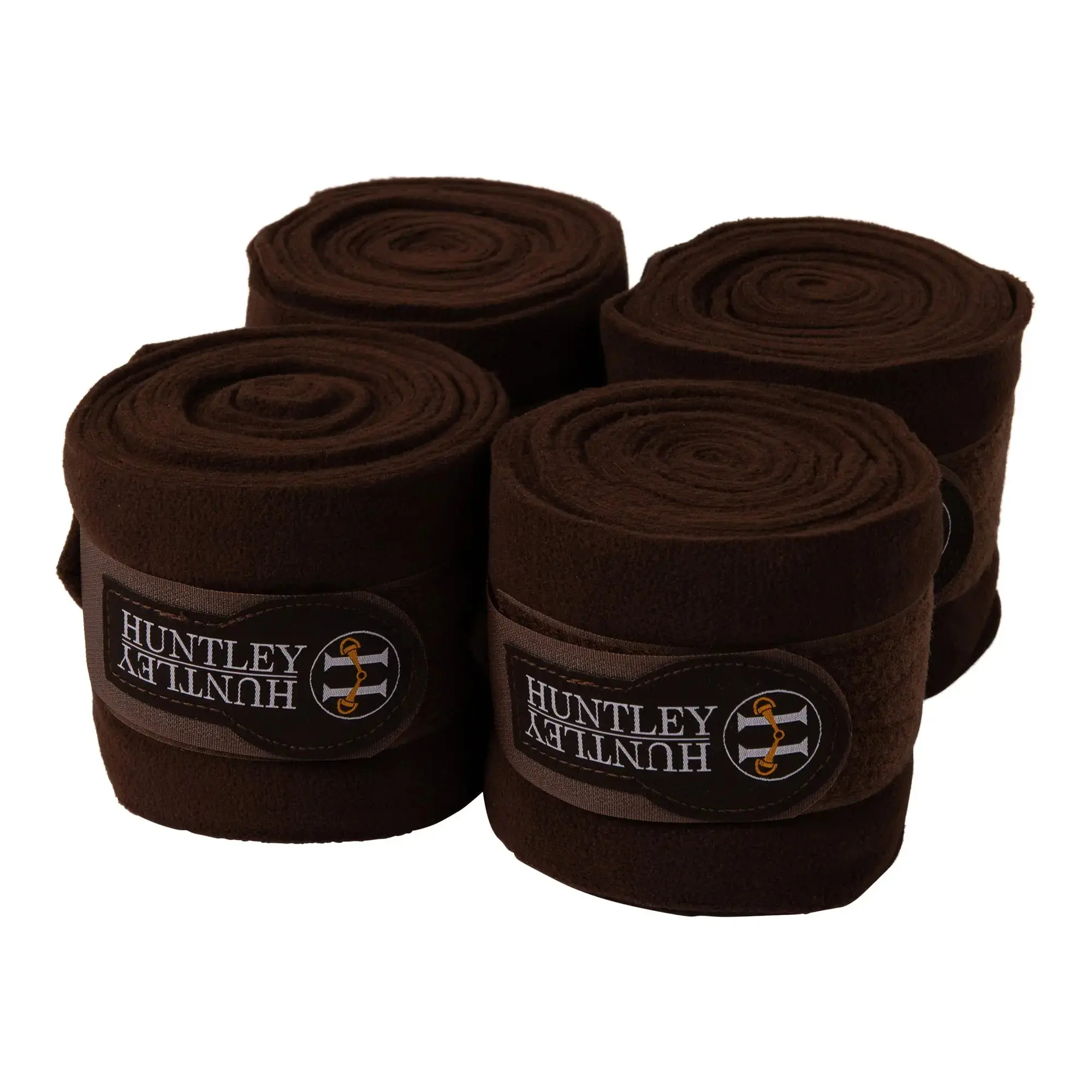 Huntley Equestrian Polo Fleece Wraps, Set of 4, Black - Image 10